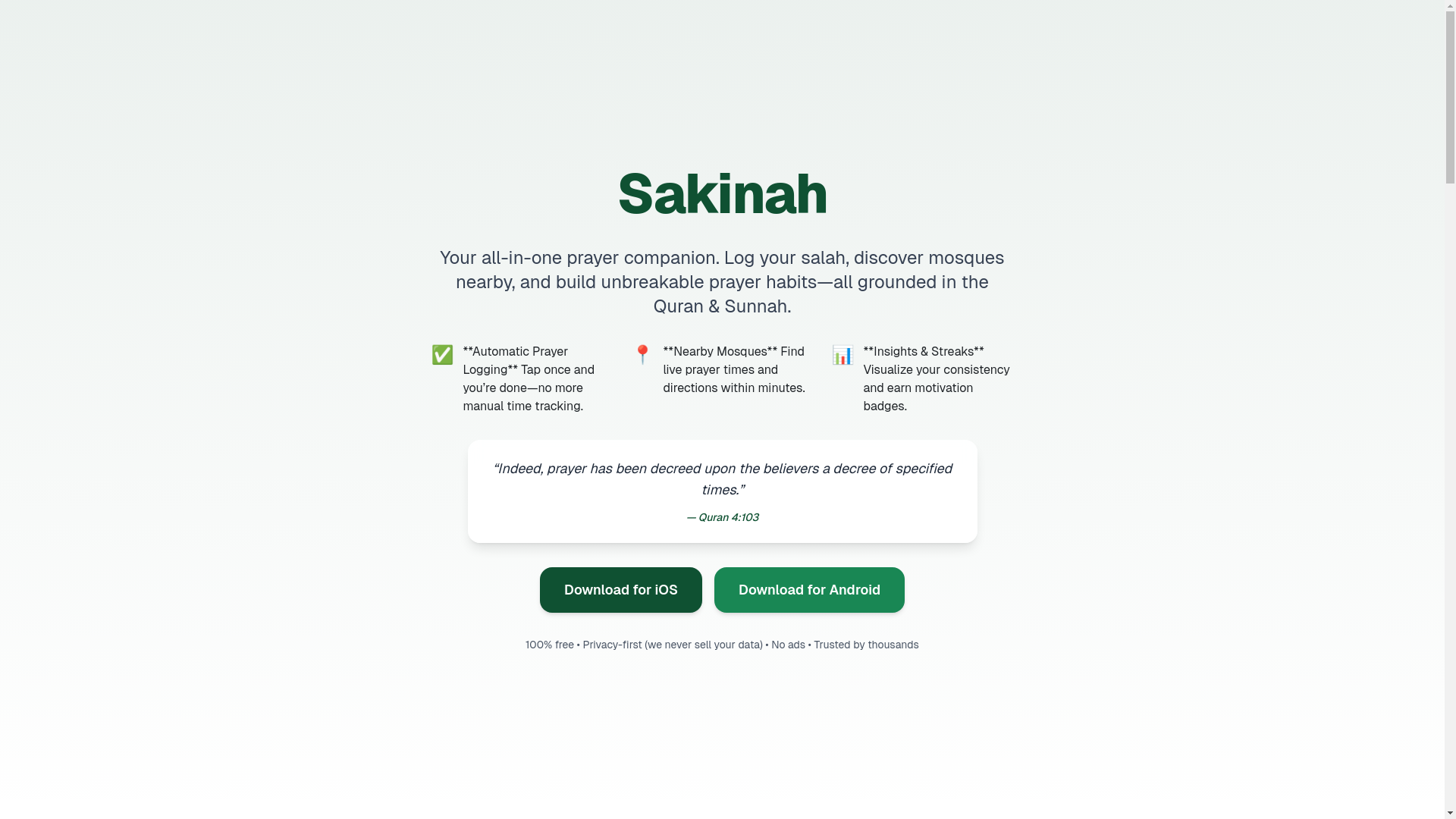 website screenshot of https://getsakinah.org/