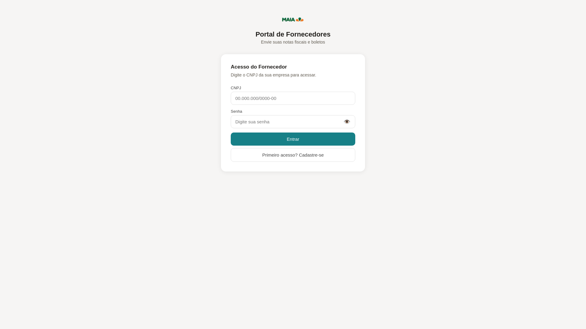 website screenshot of https://portal-fornecedores.pages.dev/