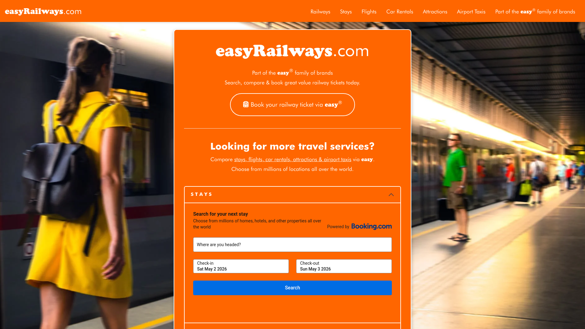 website screenshot of https://easyrailways.com