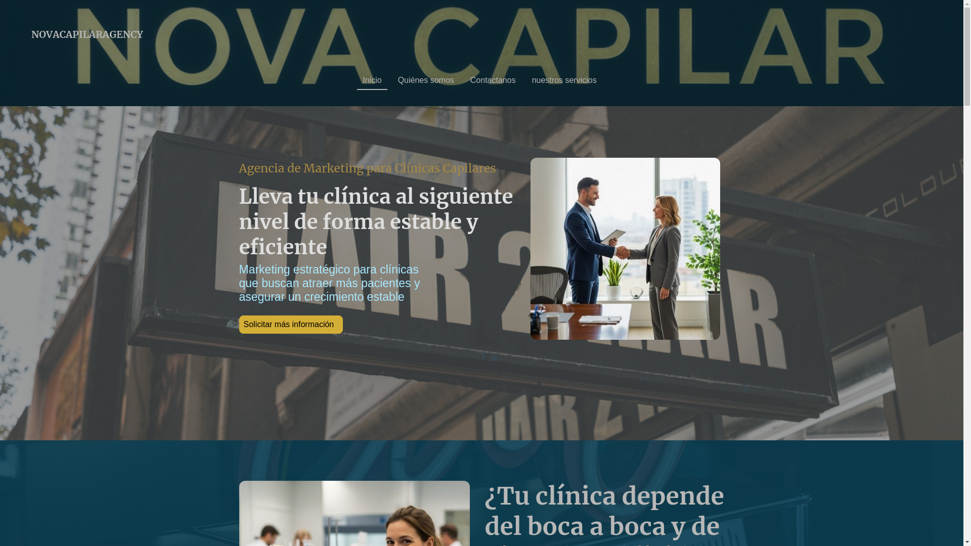 website screenshot of https://novacapilaragency.es/