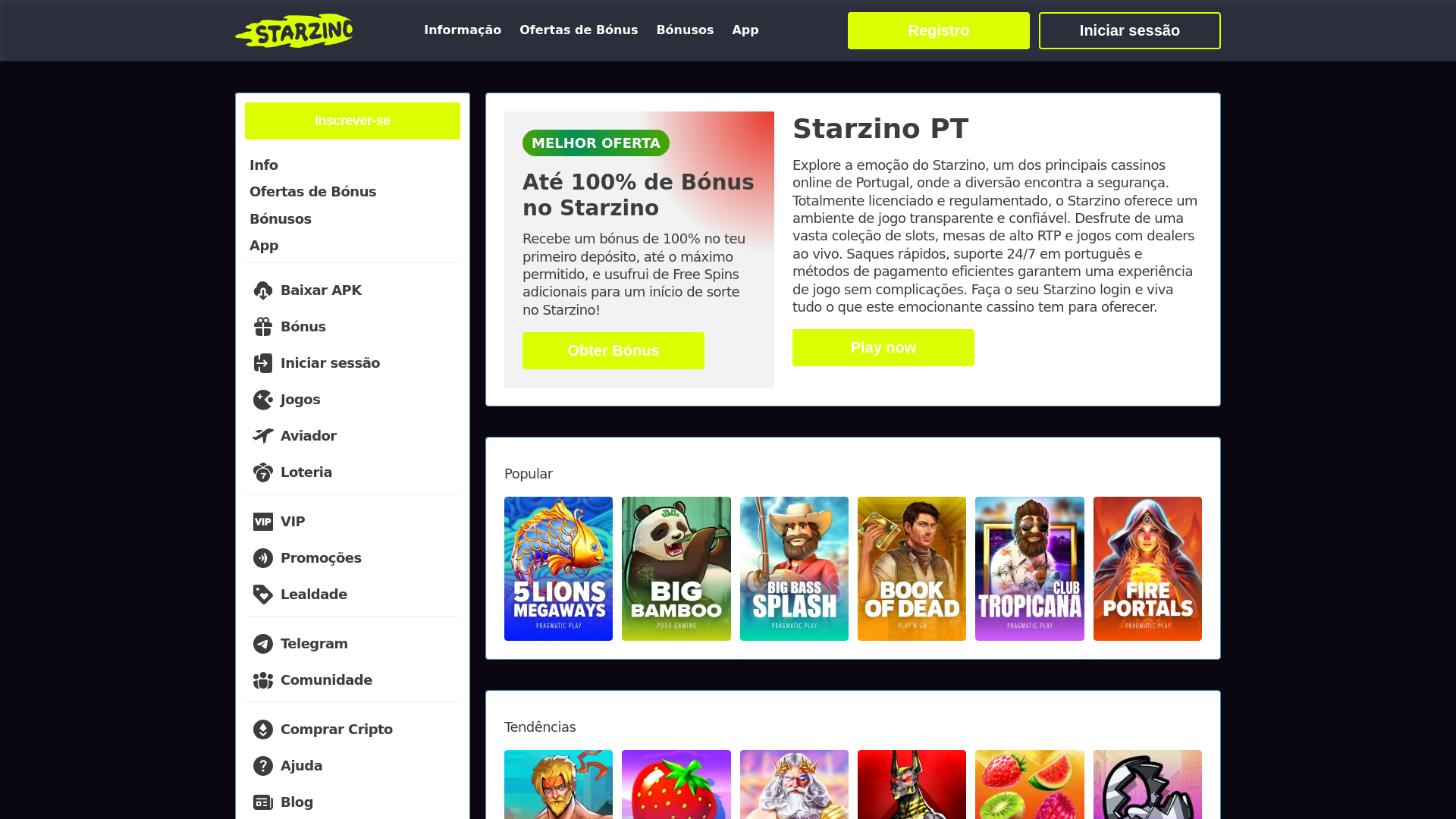 website screenshot of https://starzinopt.com/