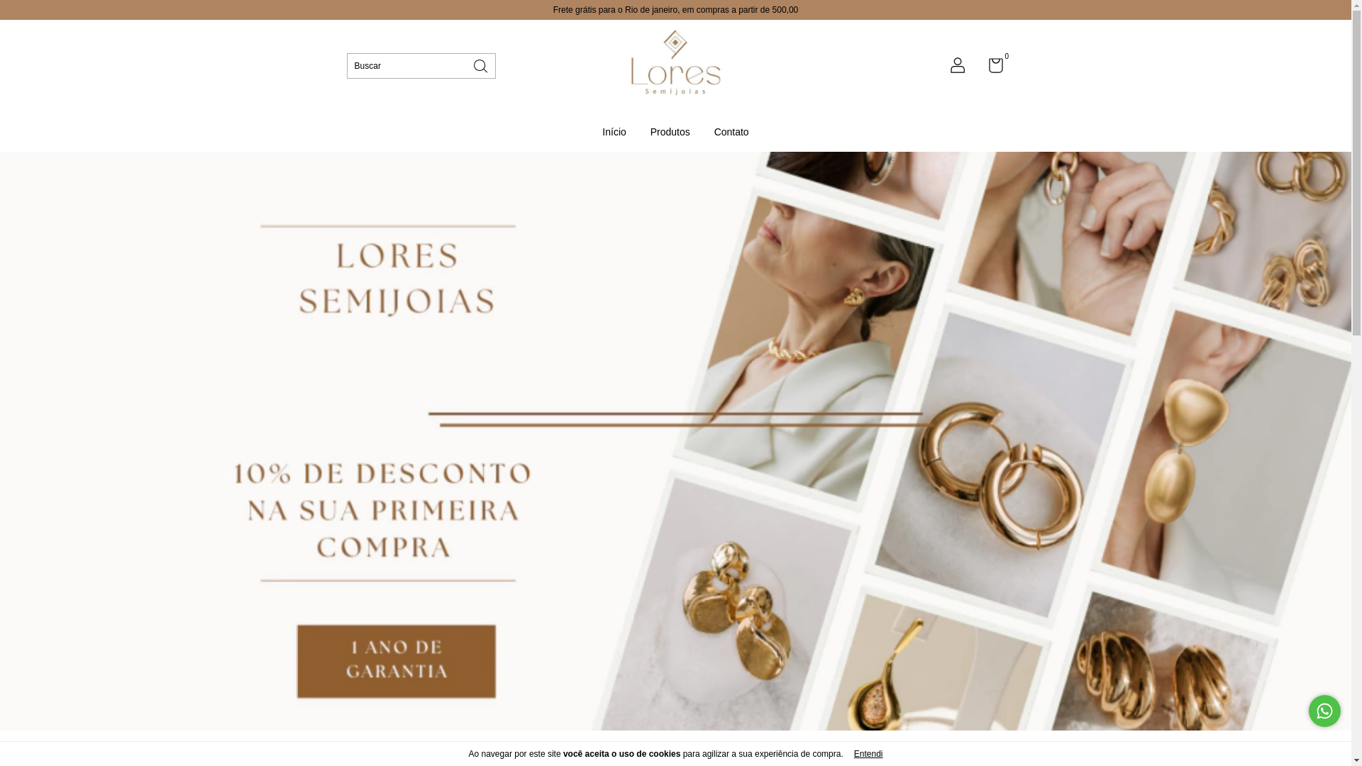 website screenshot of https://loressemijoias.com.br/