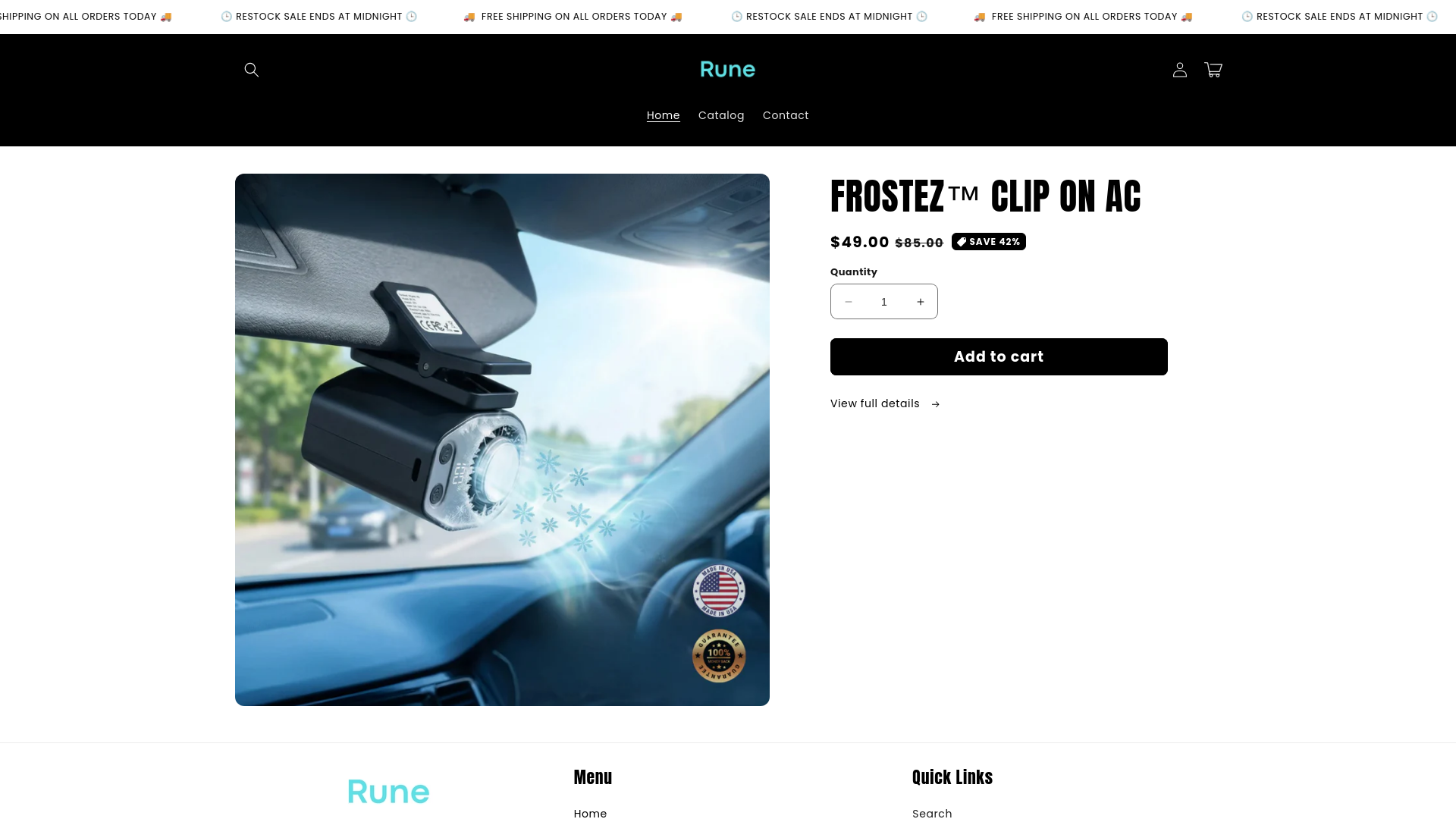 website screenshot of https://runeshaus.com