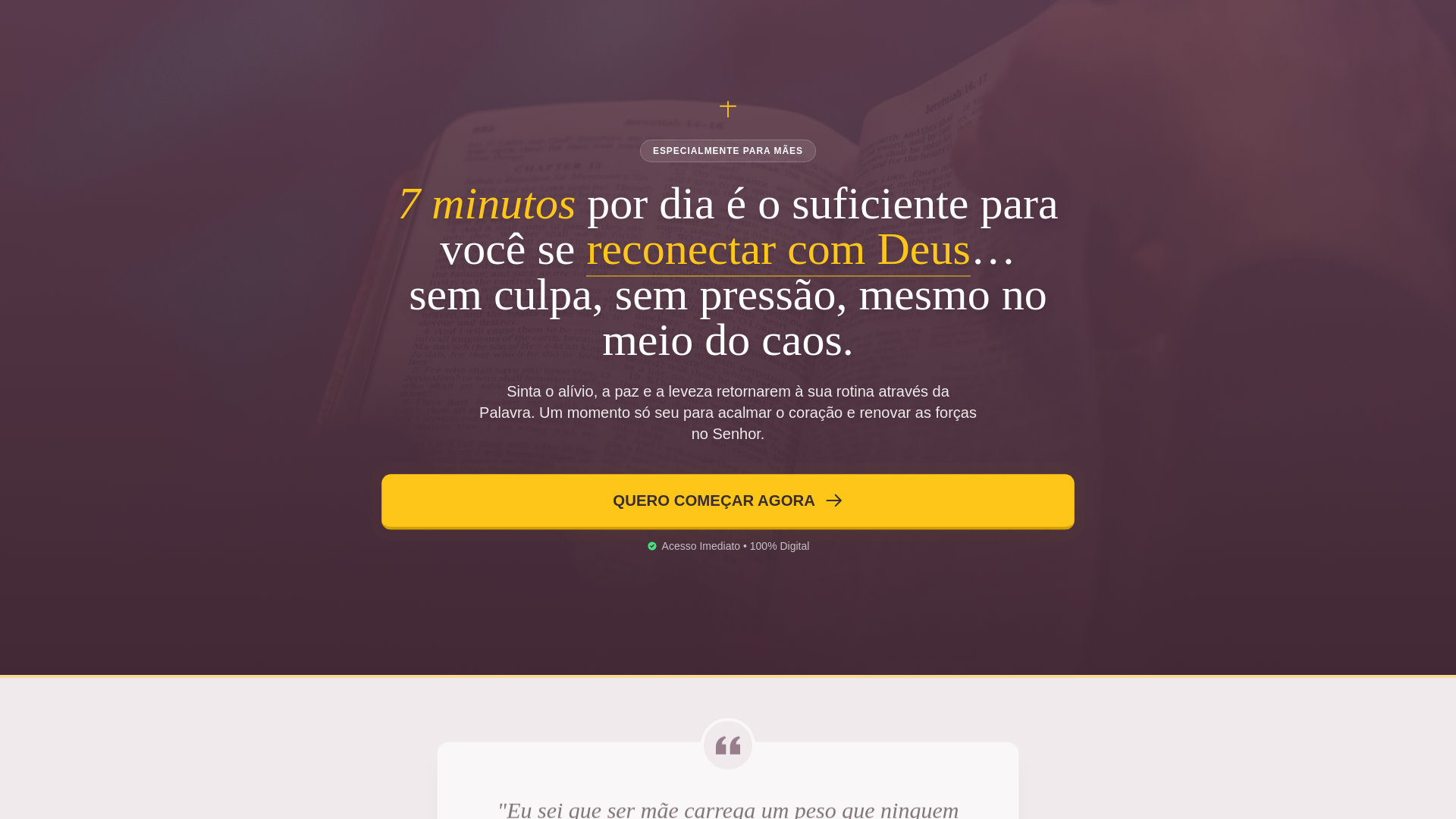 website screenshot of https://devocionalparamaes.site