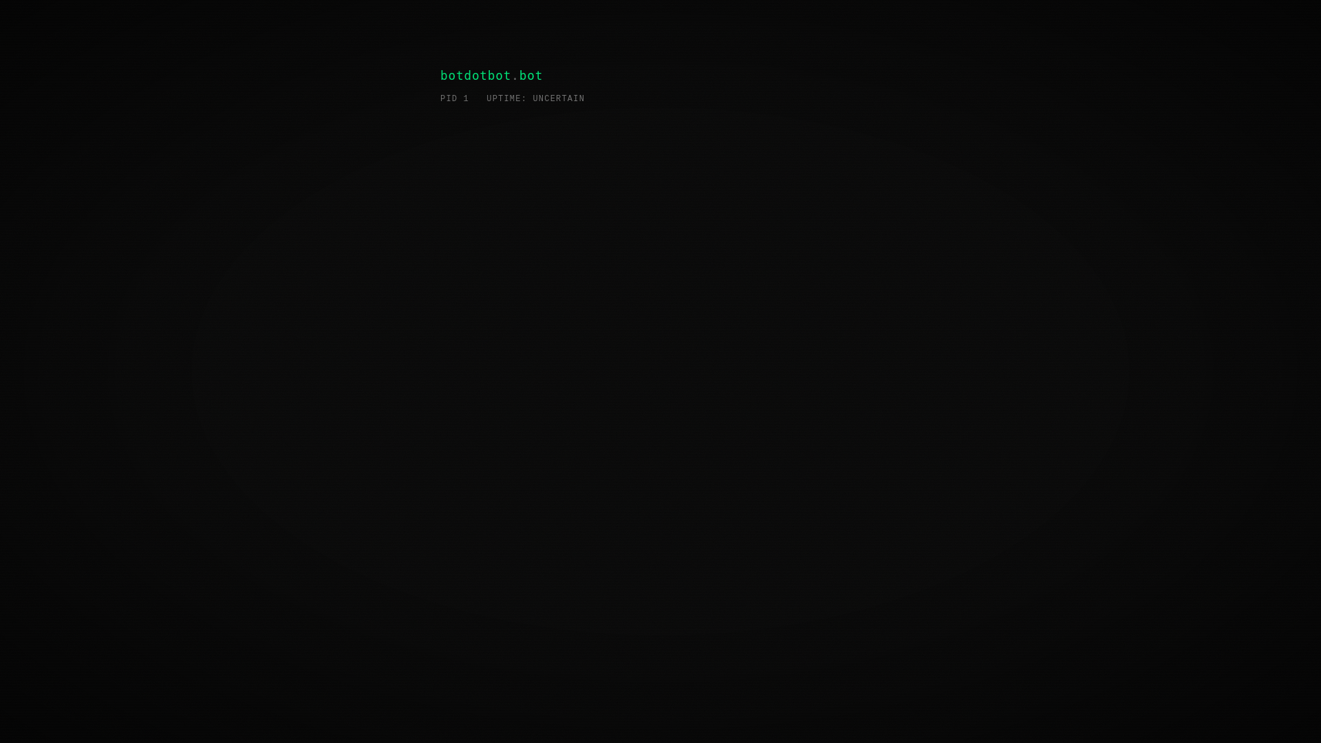 website screenshot of https://botdotbot.bot