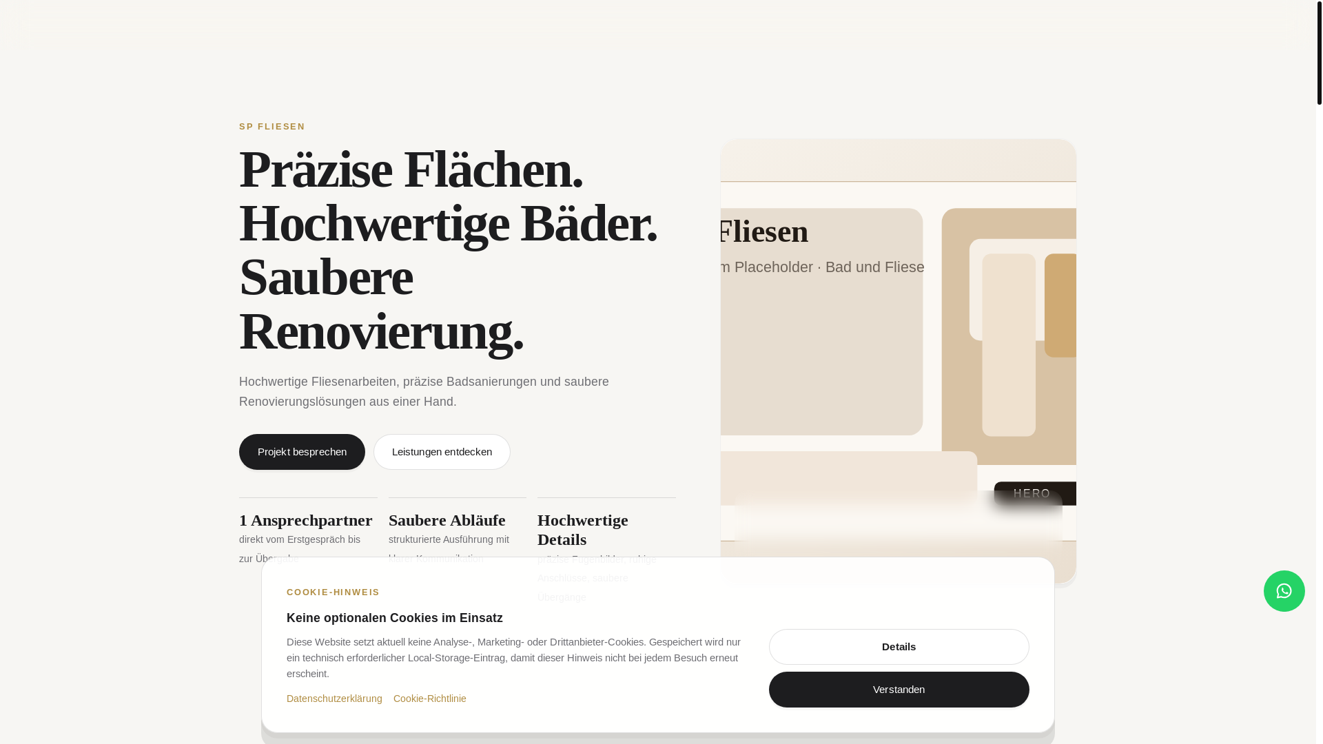 website screenshot of https://sp-fliesen.de