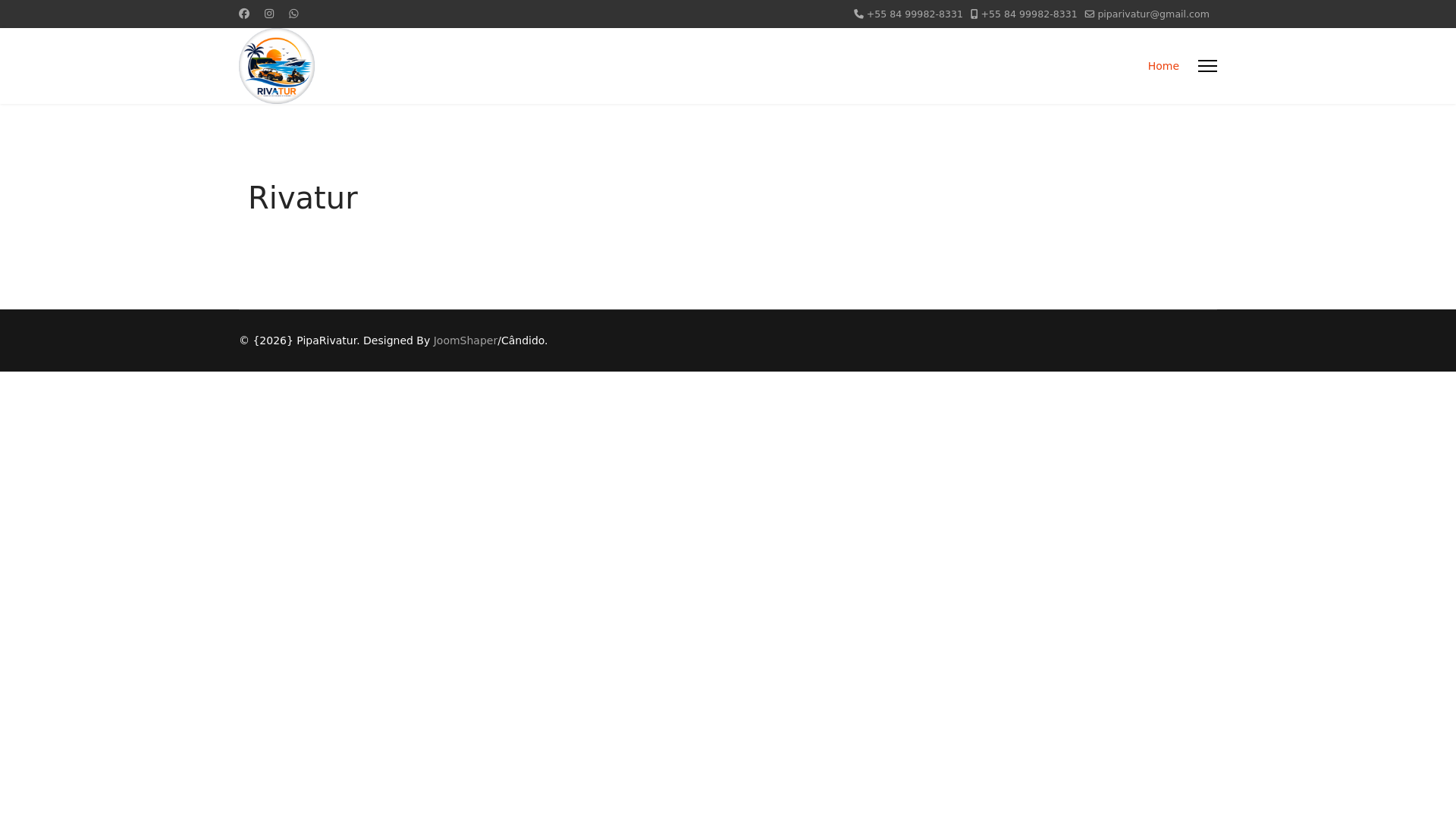 website screenshot of https://piparivatur.com.br/