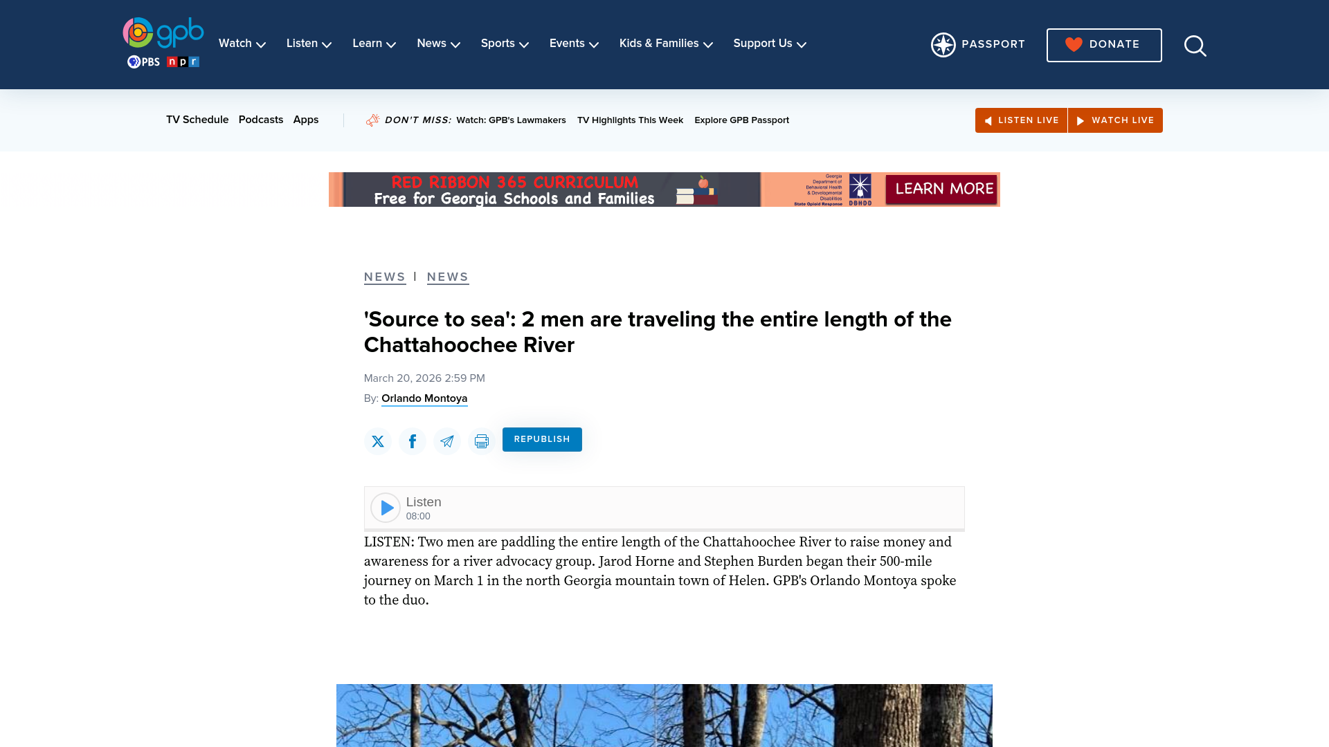 website screenshot of https://www.gpb.org/news/2026/03/20/source-sea-2-men-are-traveling-the-entire-length-of-the-chattahoochee-river