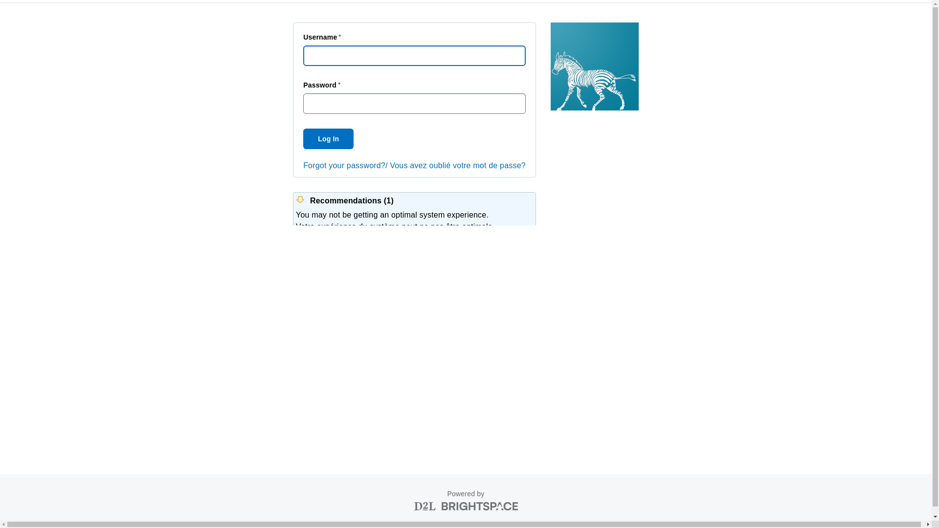 website screenshot of https://cpacanadatest.desire2learn.com/