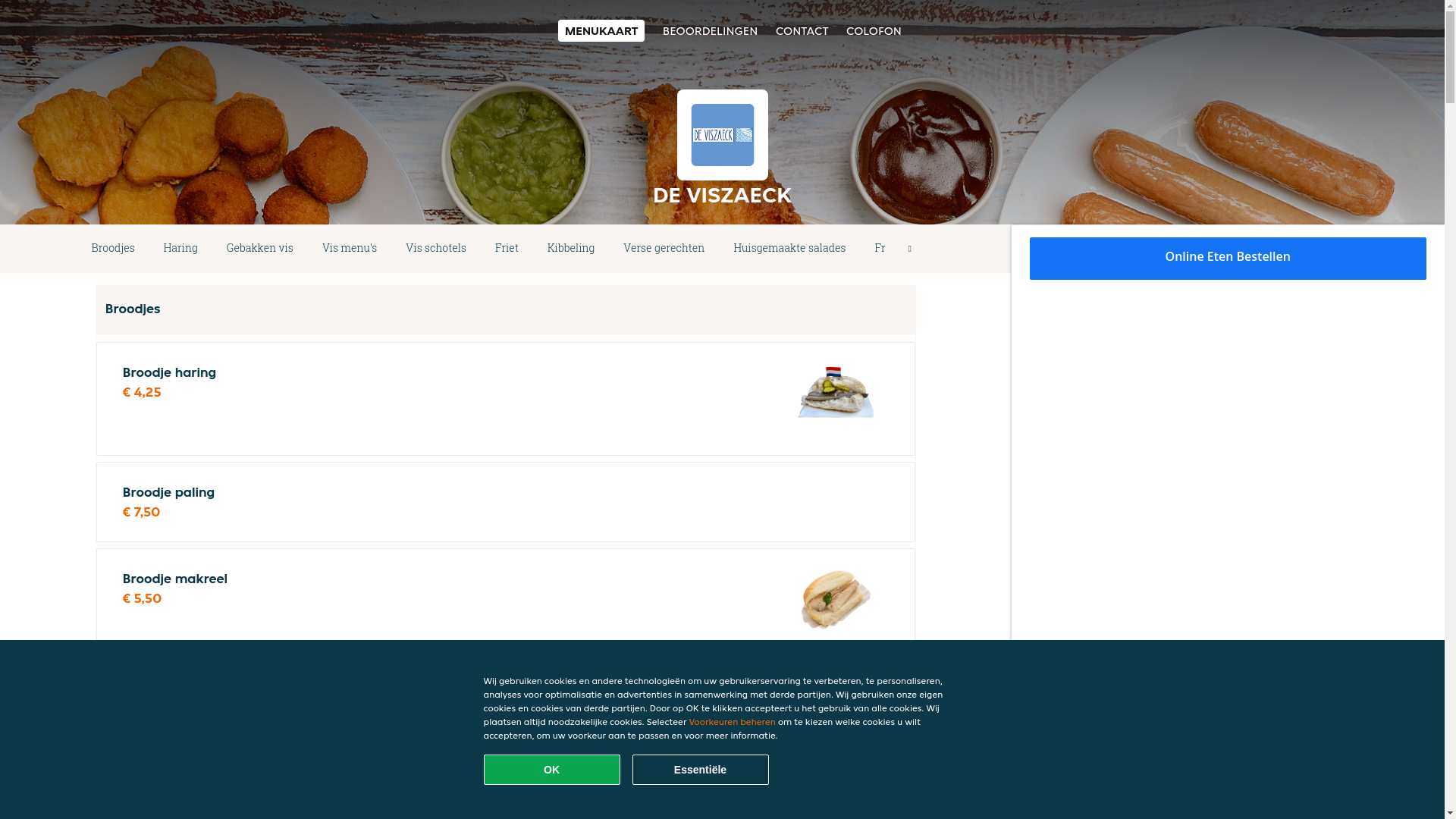 website screenshot of https://deviszaeck-huissen.nl/
