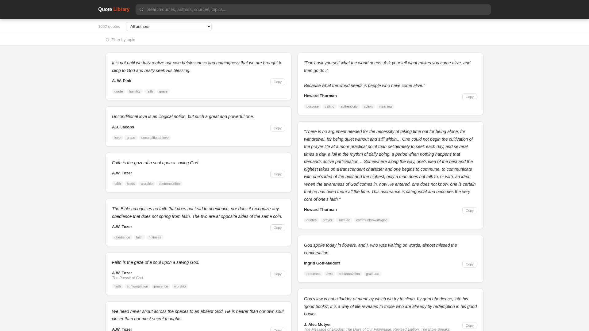 website screenshot of https://quotes-finder.pages.dev/