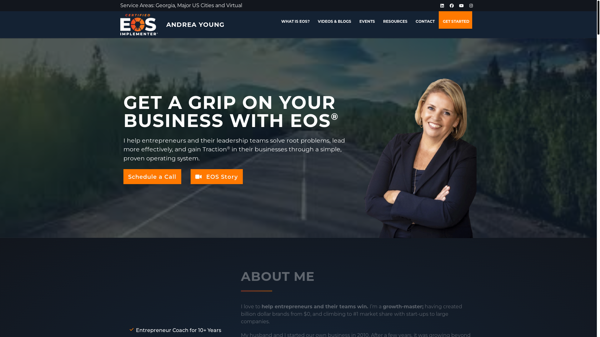 website screenshot of https://andreayoungsolutions.com/
