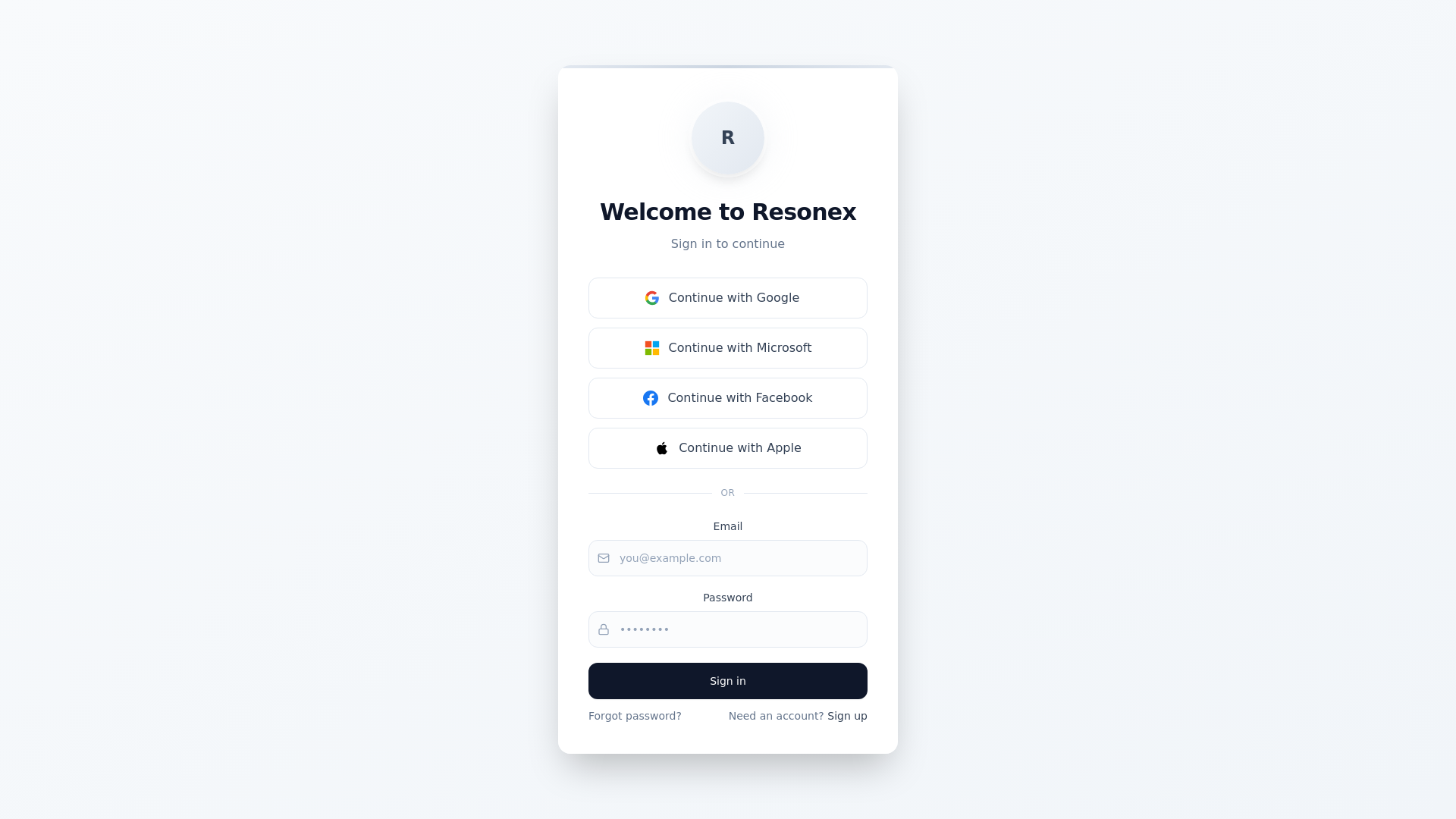 website screenshot of https://resonexmindflow.com/