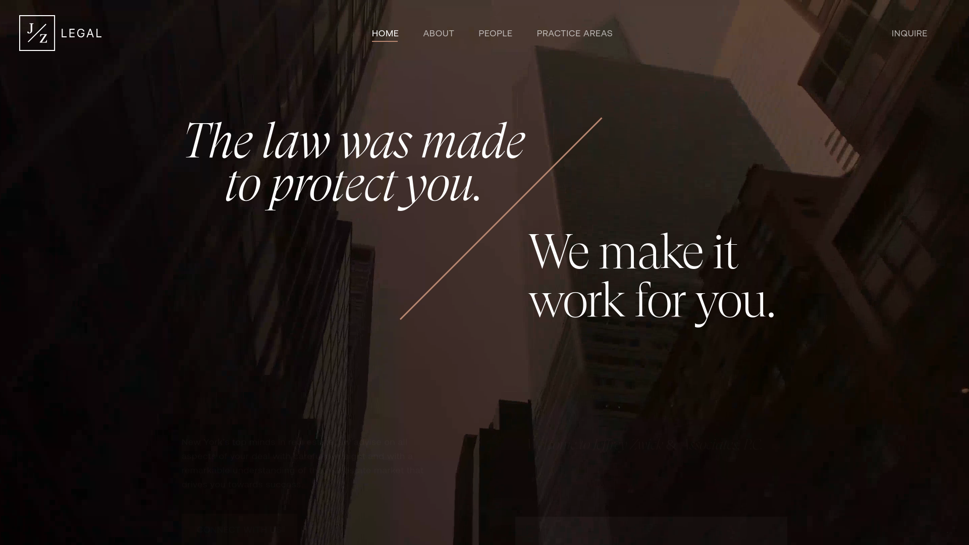 website screenshot of http://jzlegal.com/