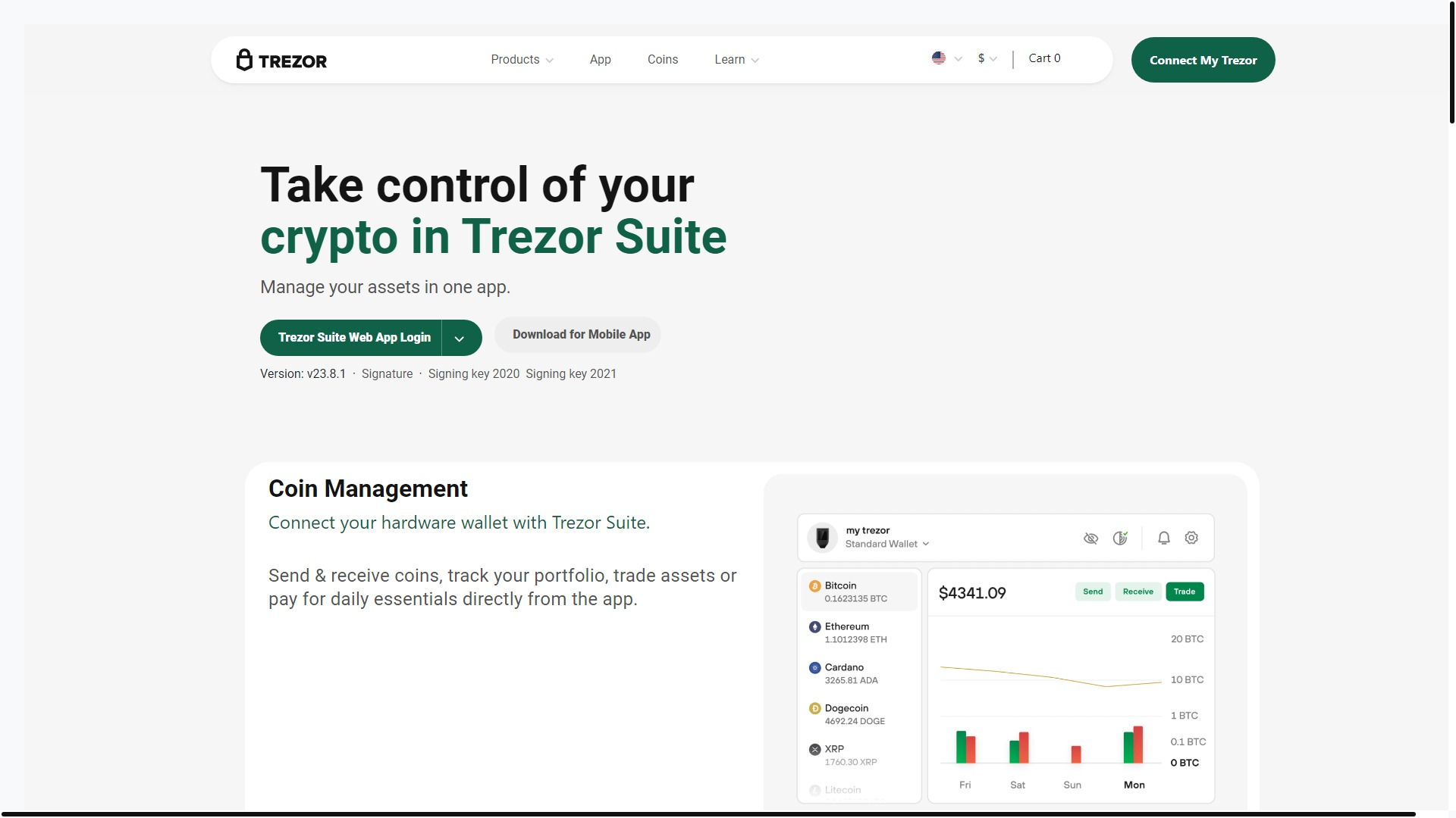 website screenshot of https://home-suite-trezor.pages.dev/