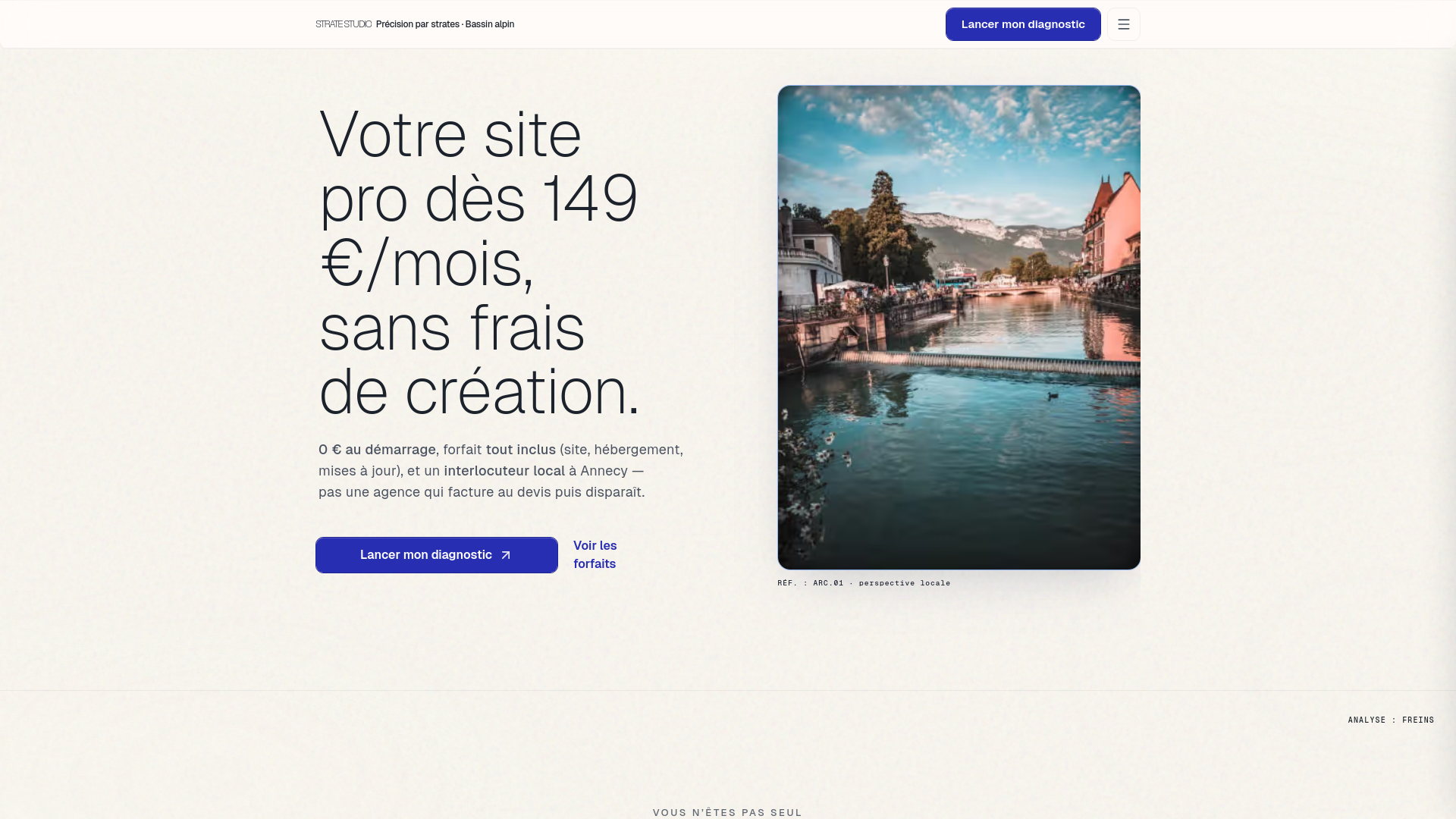 website screenshot of https://strate-studio.fr/