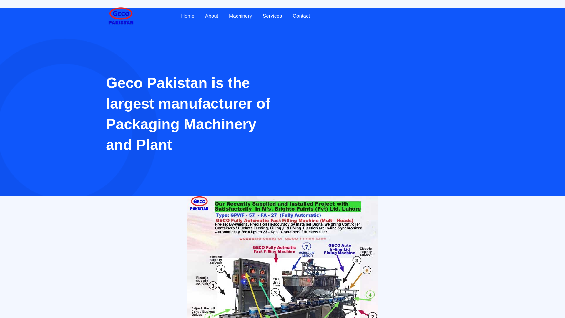 website screenshot of https://gecopakistan.com