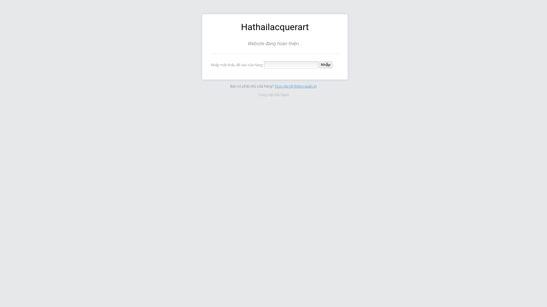 website screenshot of https://hathailacquerart.com/