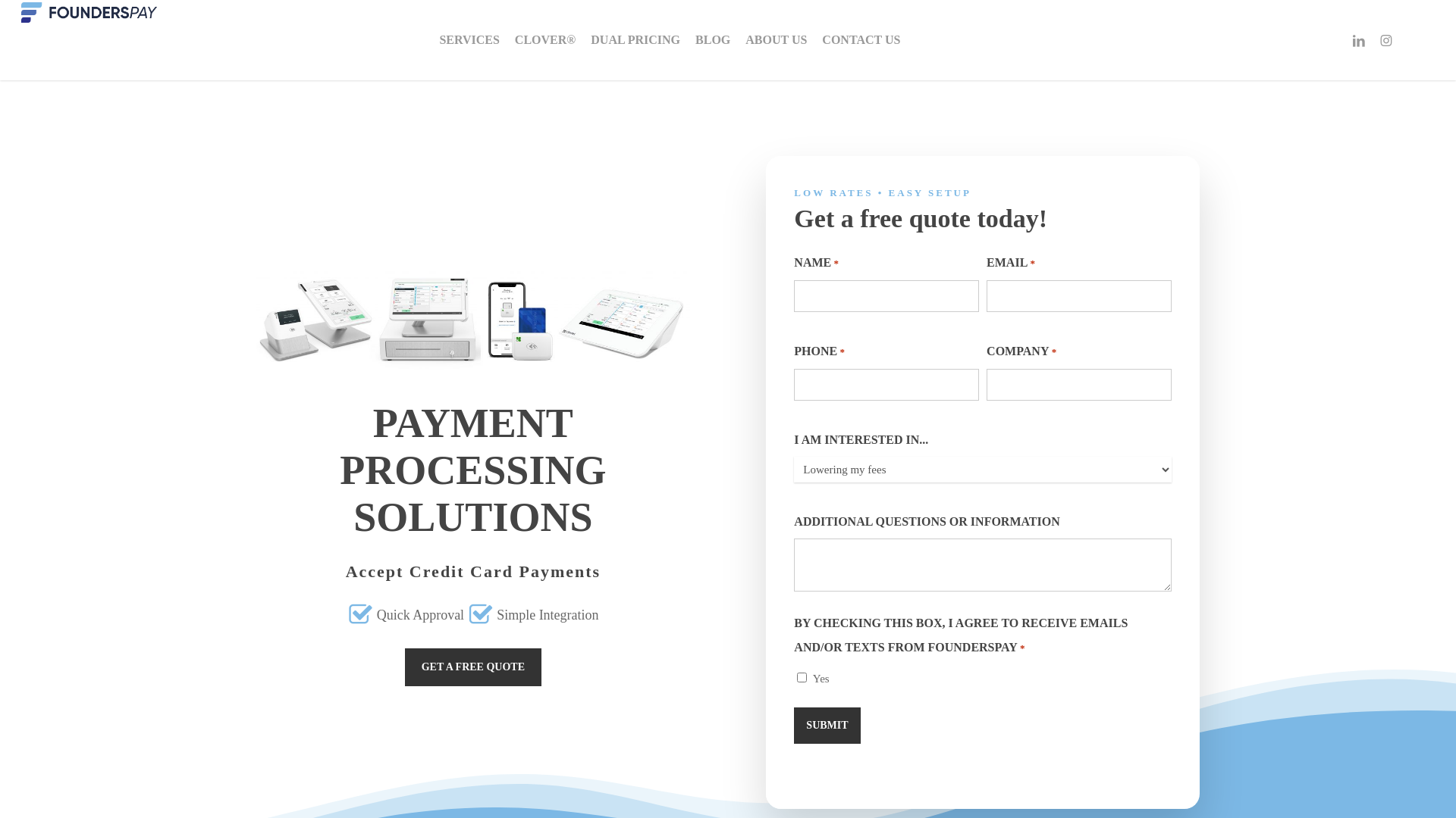 website screenshot of https://founderspayco.com/