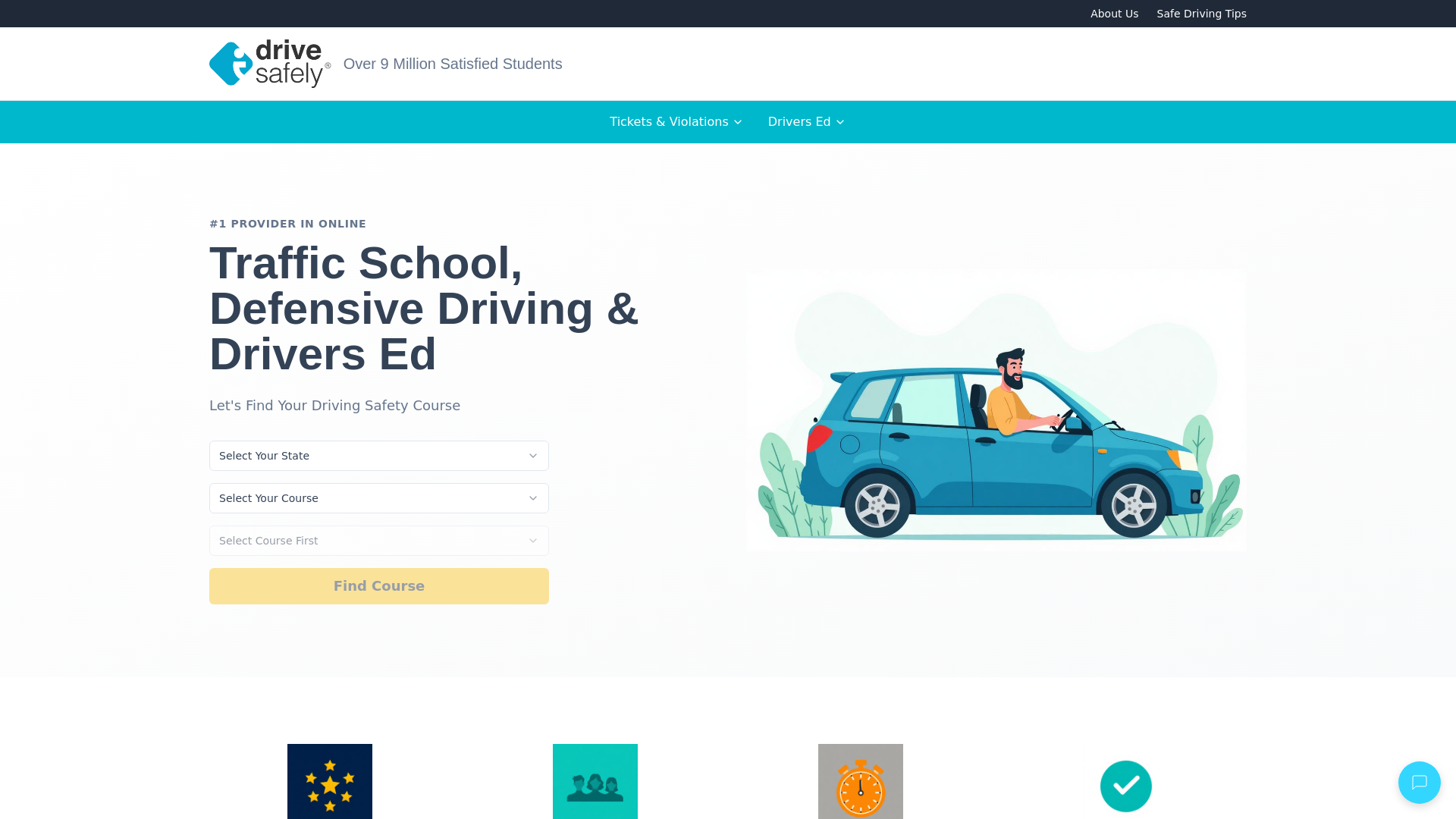 website screenshot of https://idrivesafaly.org/