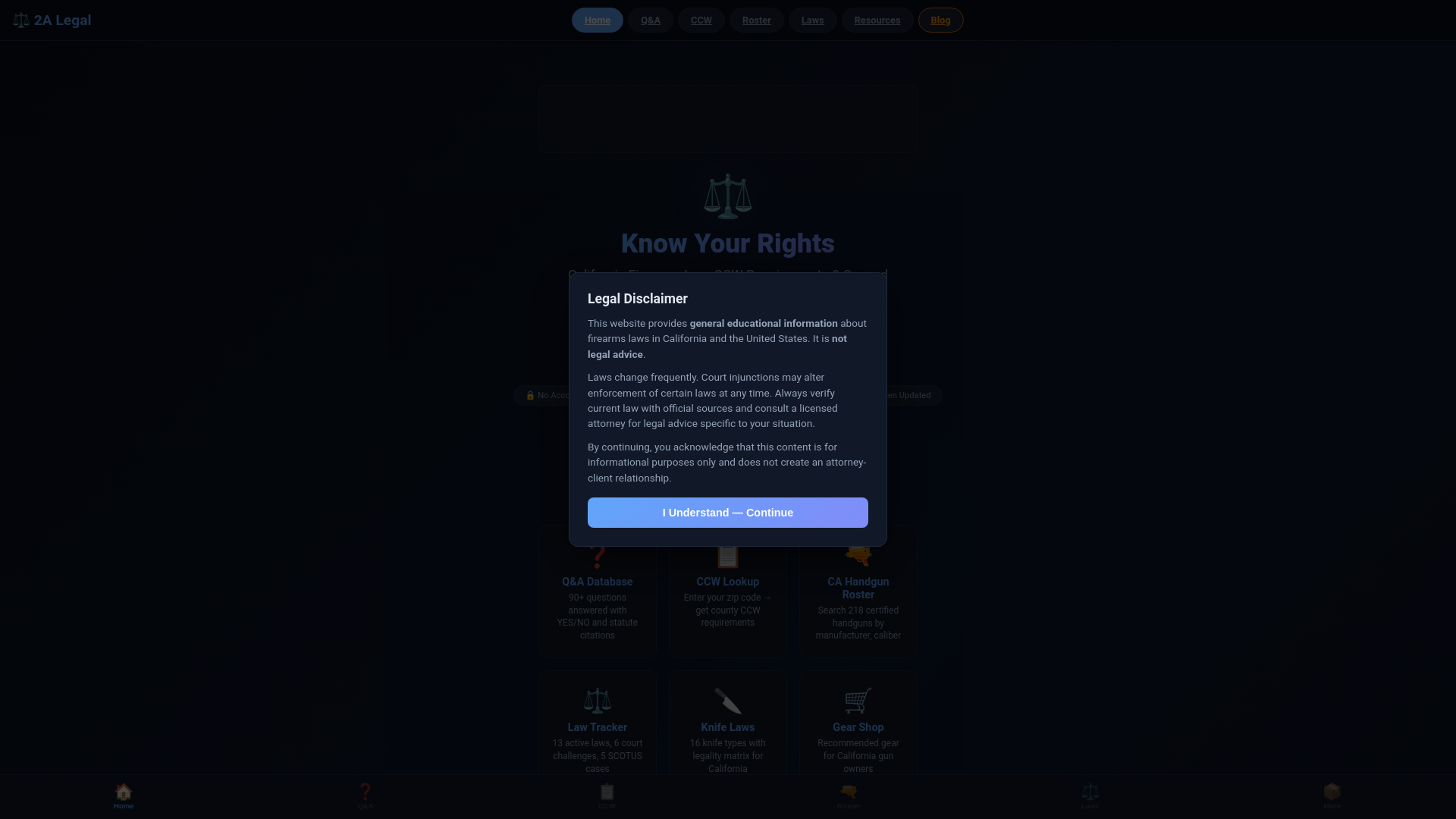 website screenshot of https://2a-legal.pages.dev/