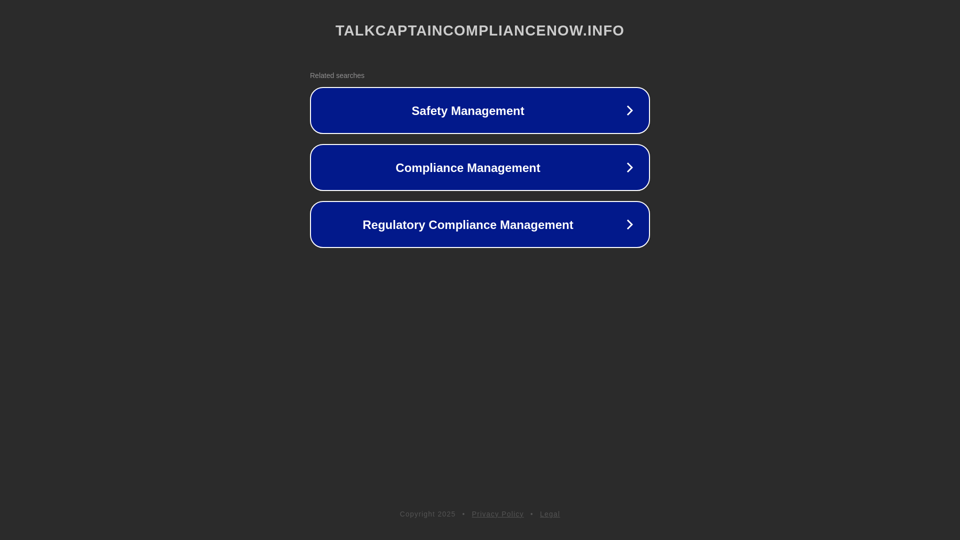 website screenshot of https://talkcaptaincompliancenow.info/