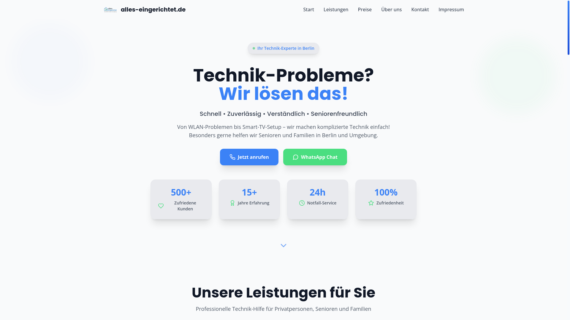 website screenshot of https://alles-eingerichtet.de/