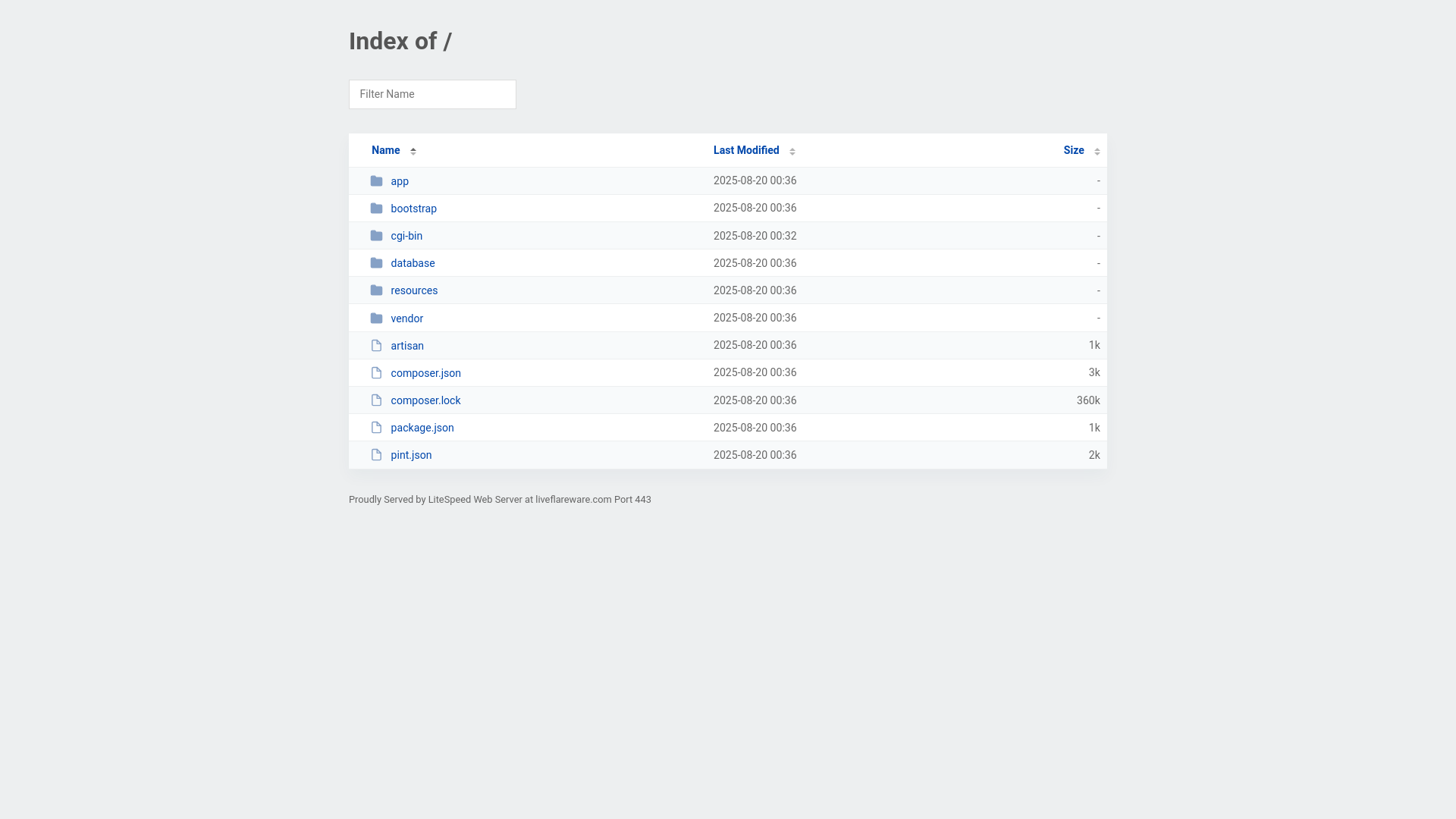 website screenshot of https://liveflareware.com/