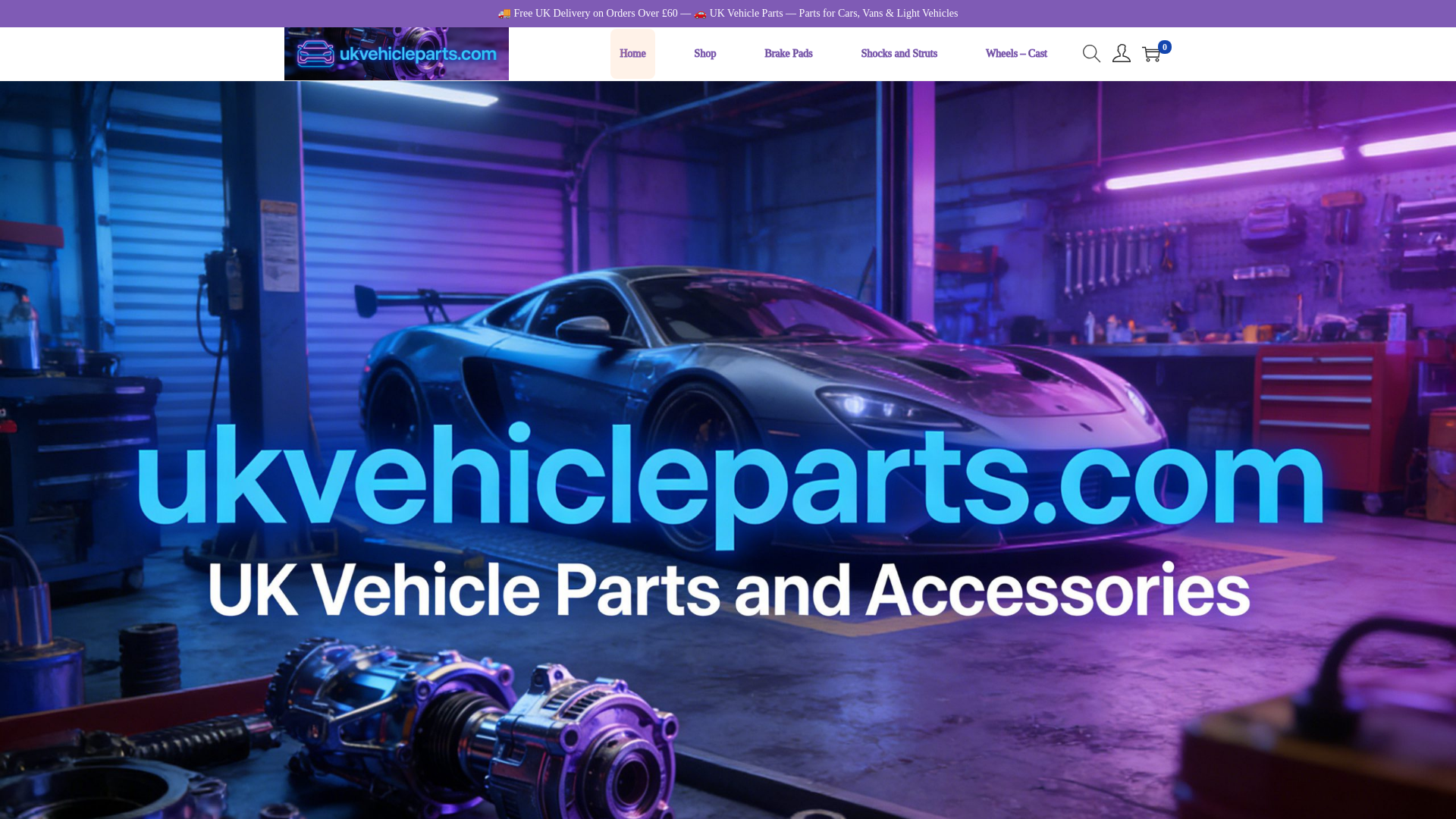 website screenshot of https://ukvehicleparts.com/