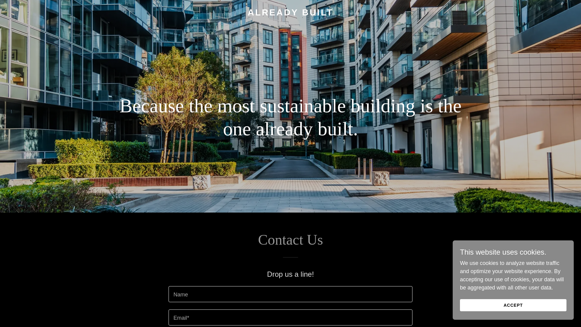 website screenshot of https://alreadybuilt.store/