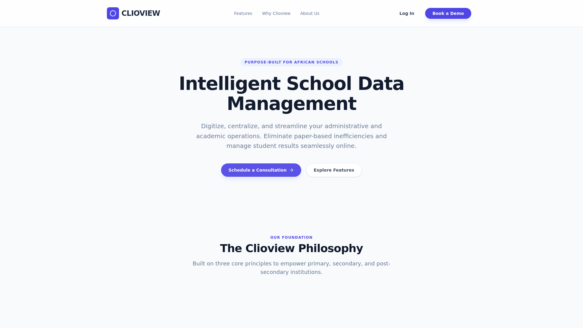 website screenshot of https://clioviewlimited.pages.dev/
