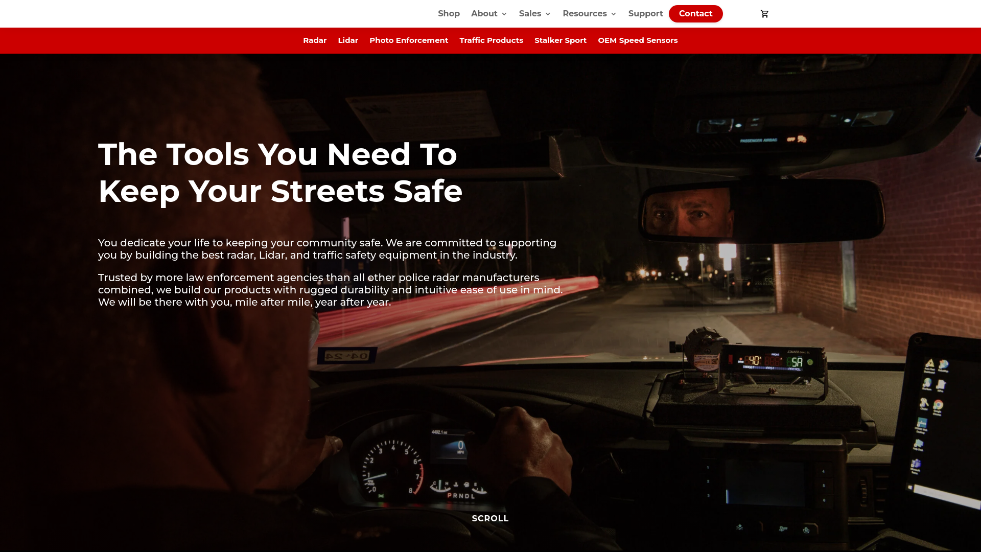 website screenshot of https://stalkerradar.com/