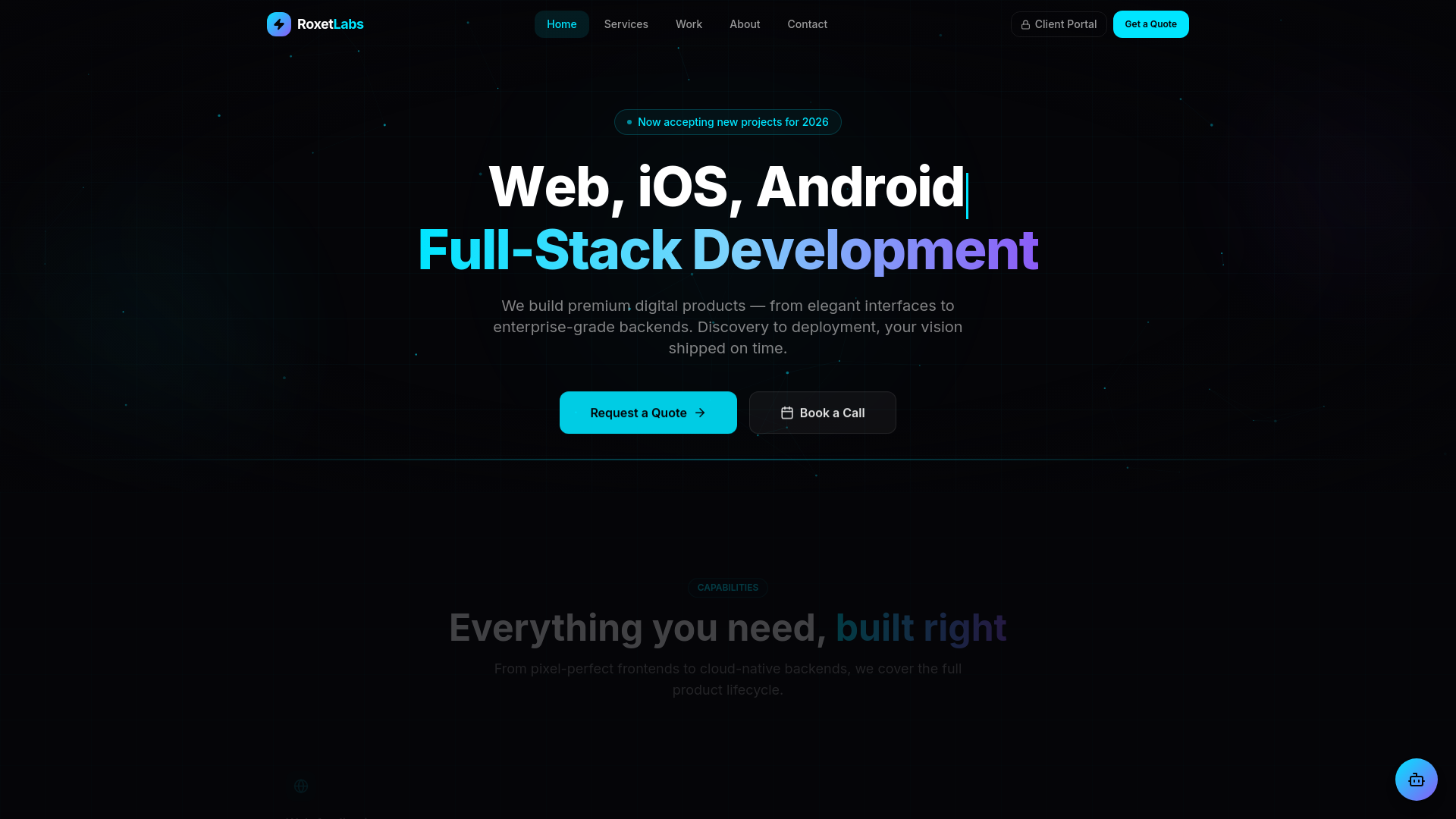 website screenshot of https://roxetlabs.com