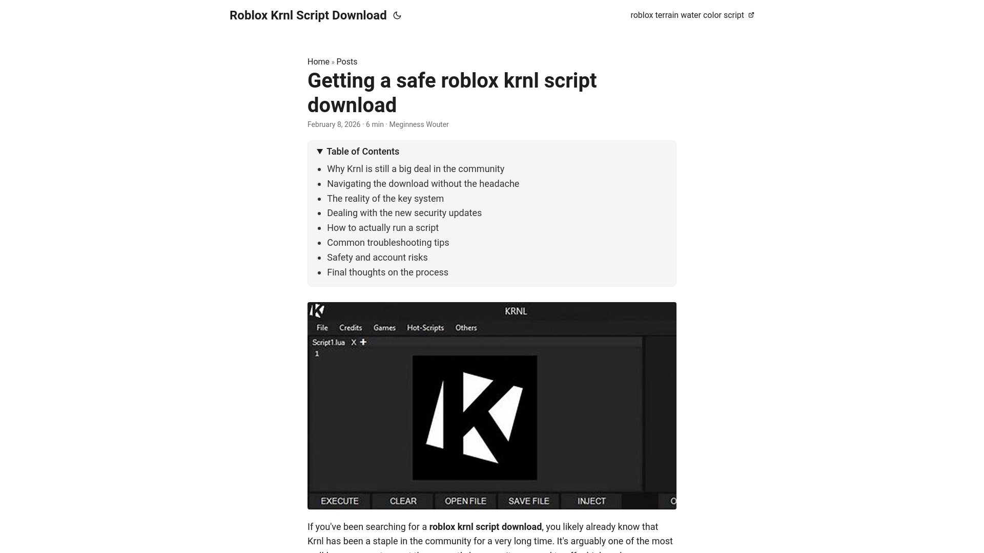 website screenshot of https://roblox-krnl-script-download.pages.dev/