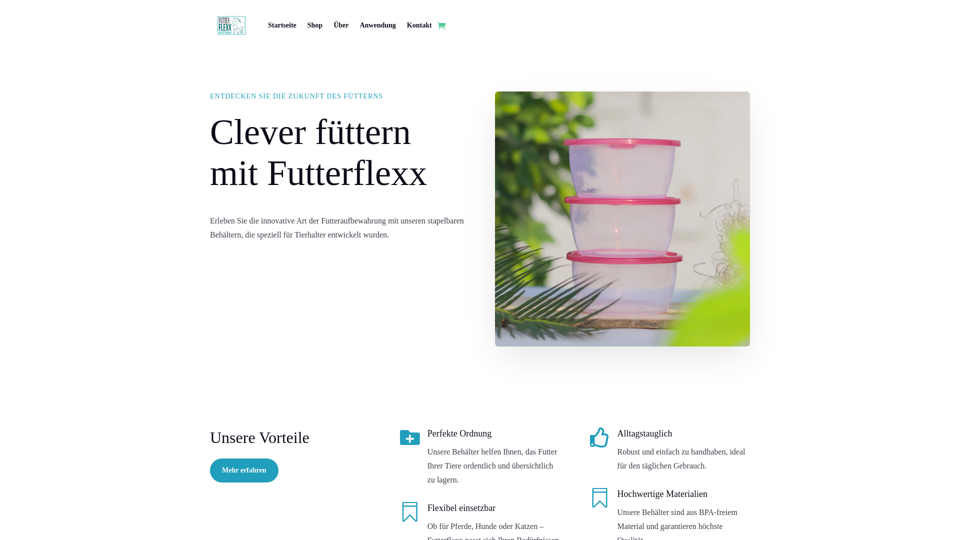 website screenshot of https://futterflexx.at