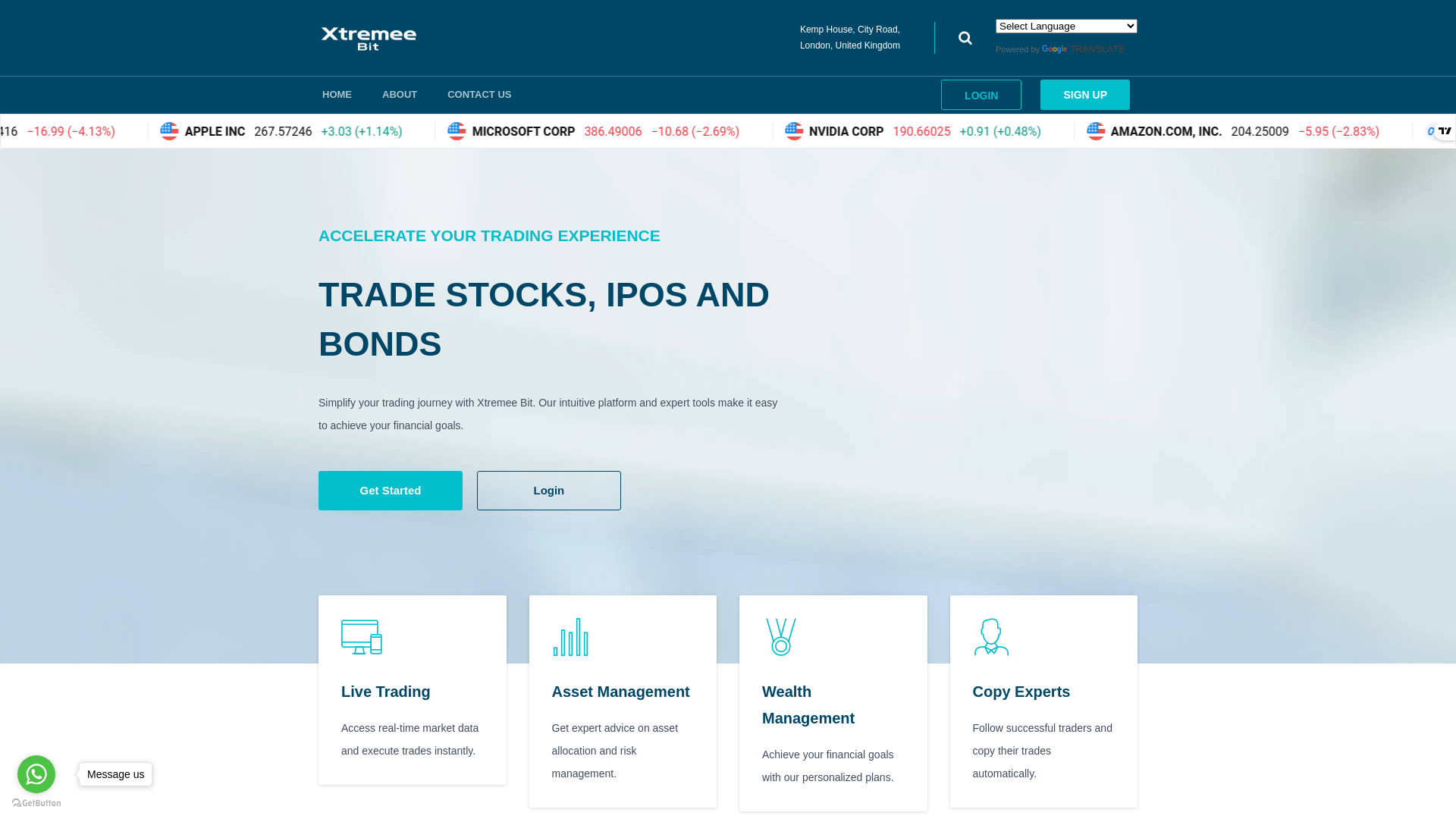 website screenshot of https://xtremee-bit.info/