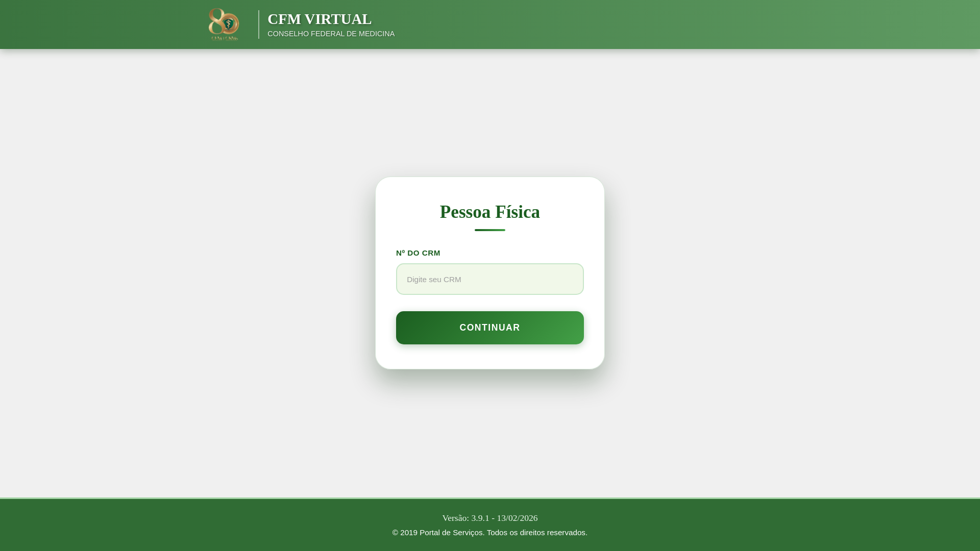 website screenshot of https://conselhodemedicina.com/