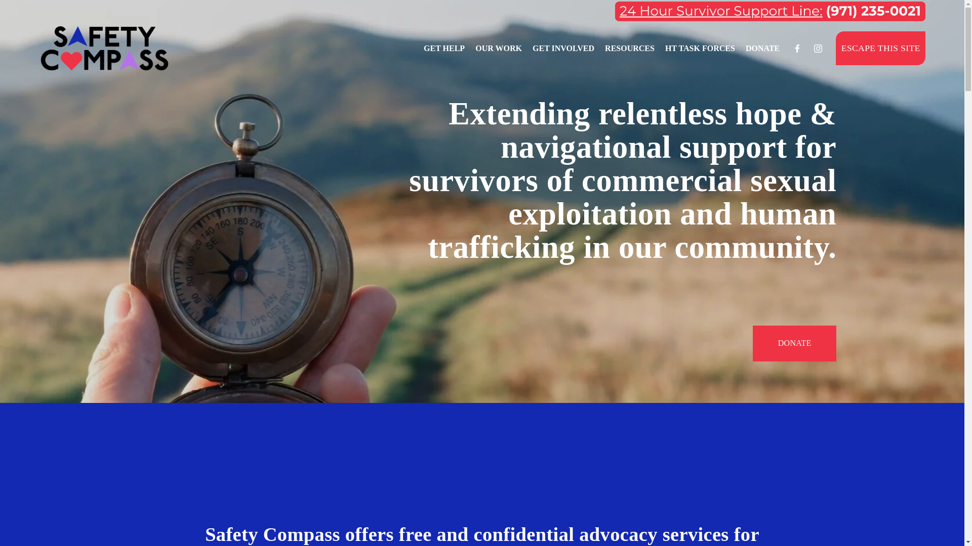 website screenshot of https://oregonhumantraffickinghotline.org/