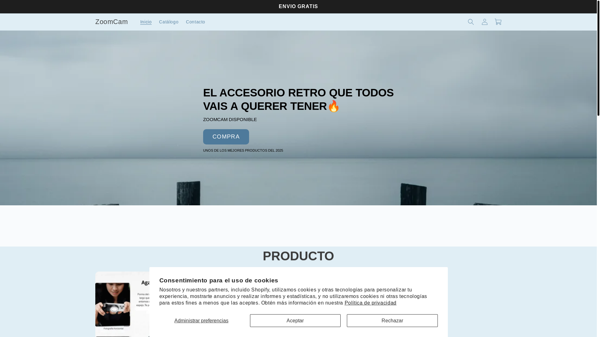 website screenshot of https://zoomcam.store/