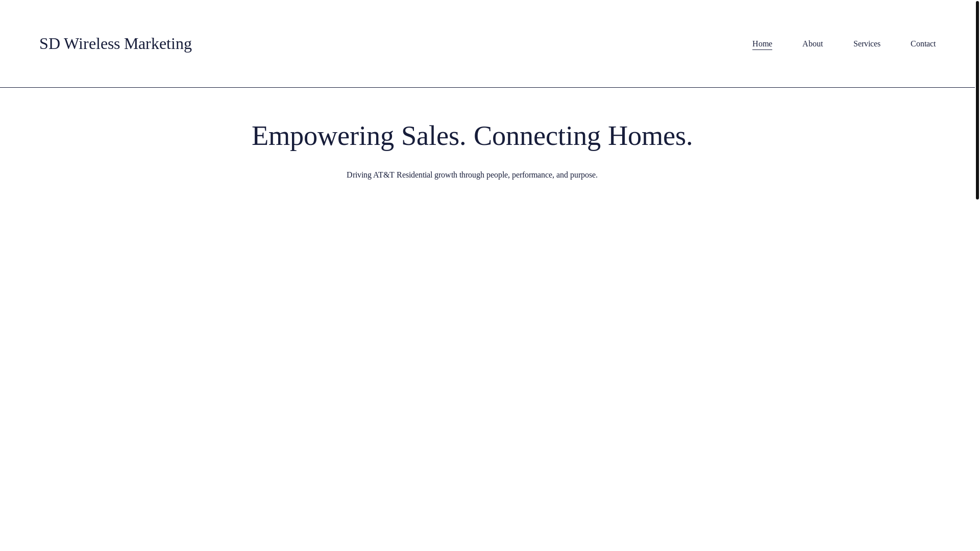 website screenshot of https://sdwirelessmarketing.com/