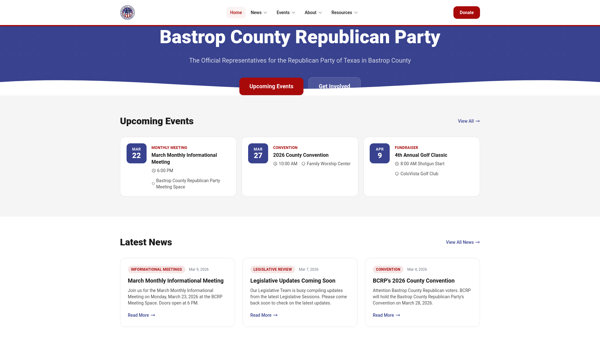 website screenshot of https://bastropgop.pages.dev/