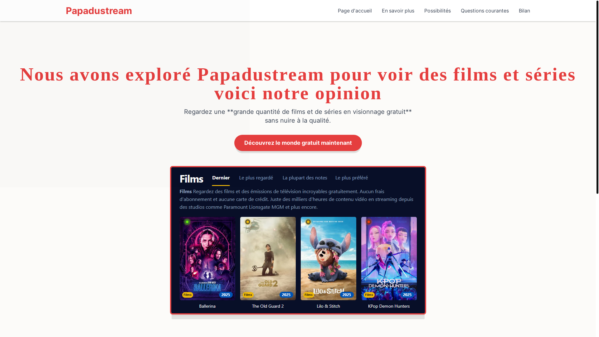 website screenshot of https://papadustream-lcqq.pages.dev/