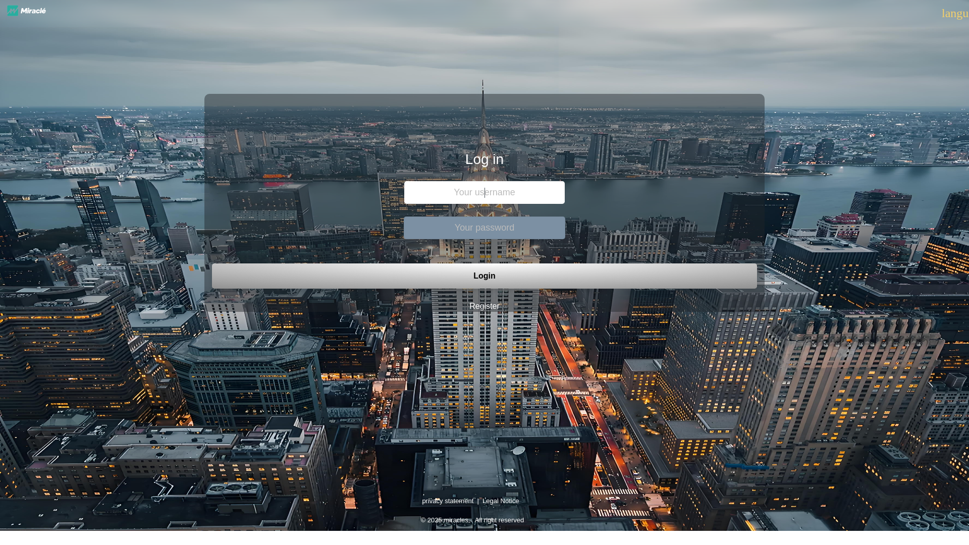website screenshot of https://miracles-preferred.bond/