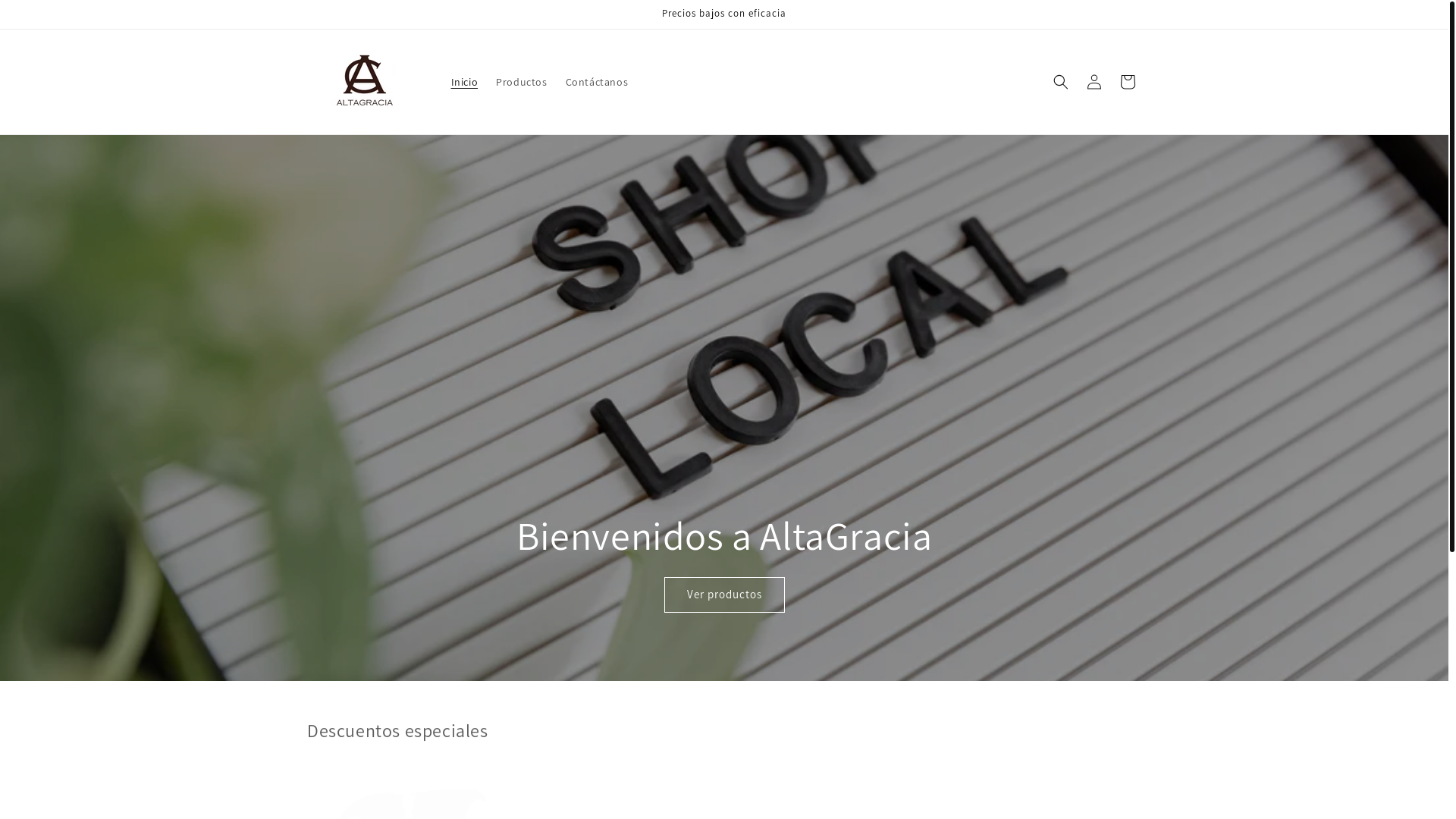 website screenshot of https://altagraciaproductos.com/