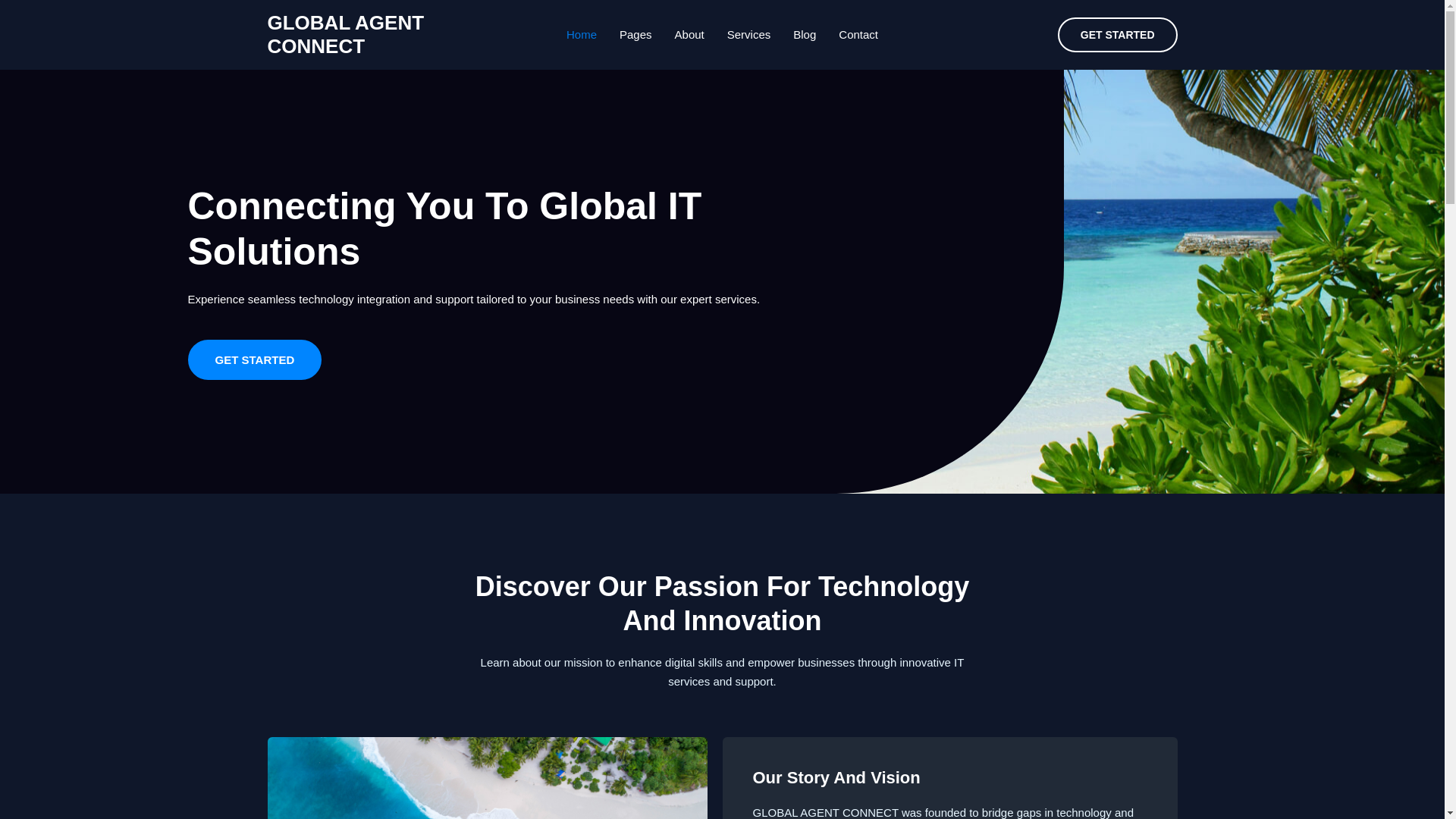 website screenshot of https://globalagentconnect.blog/