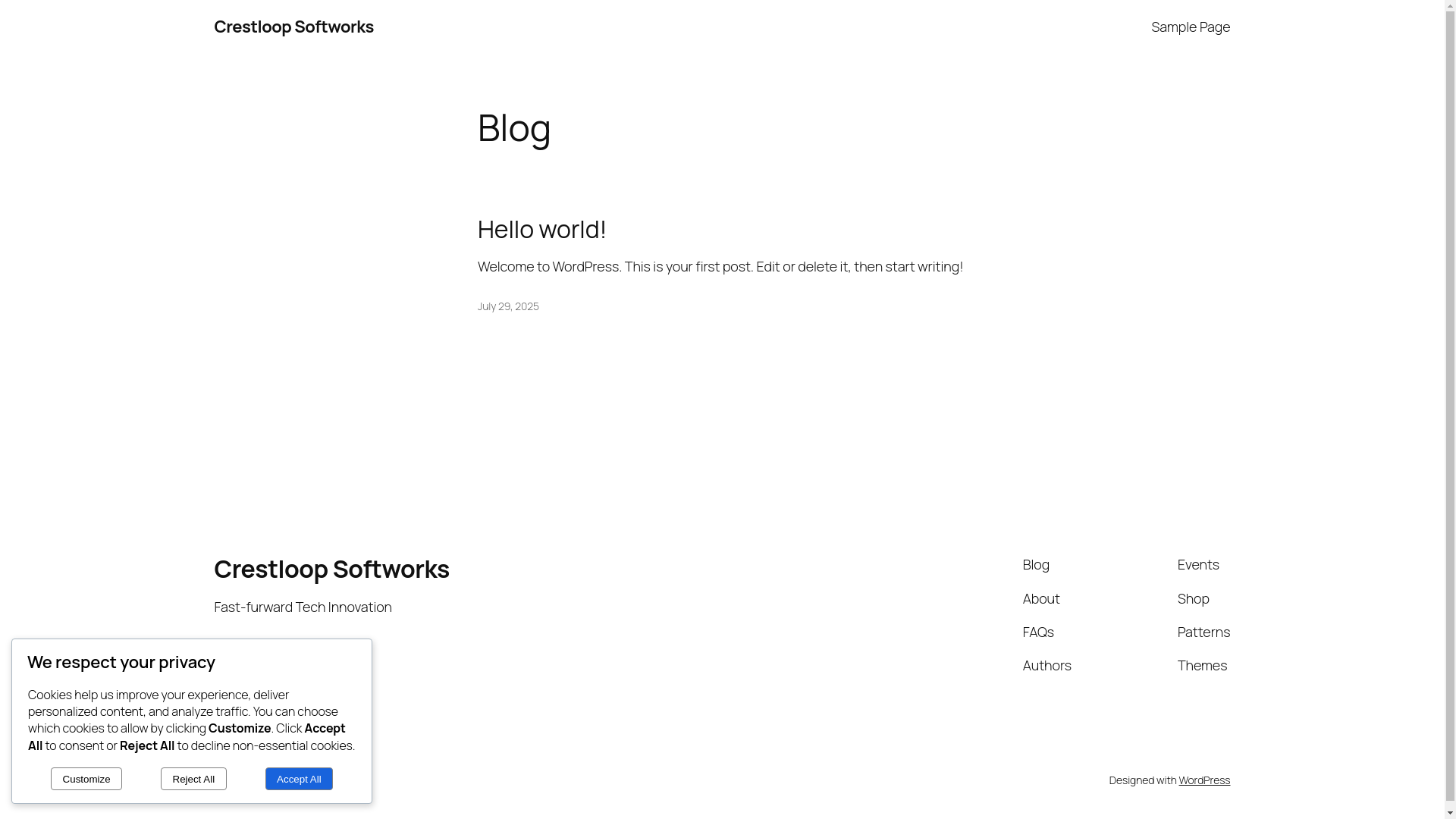 website screenshot of https://crestloop.com.ng/