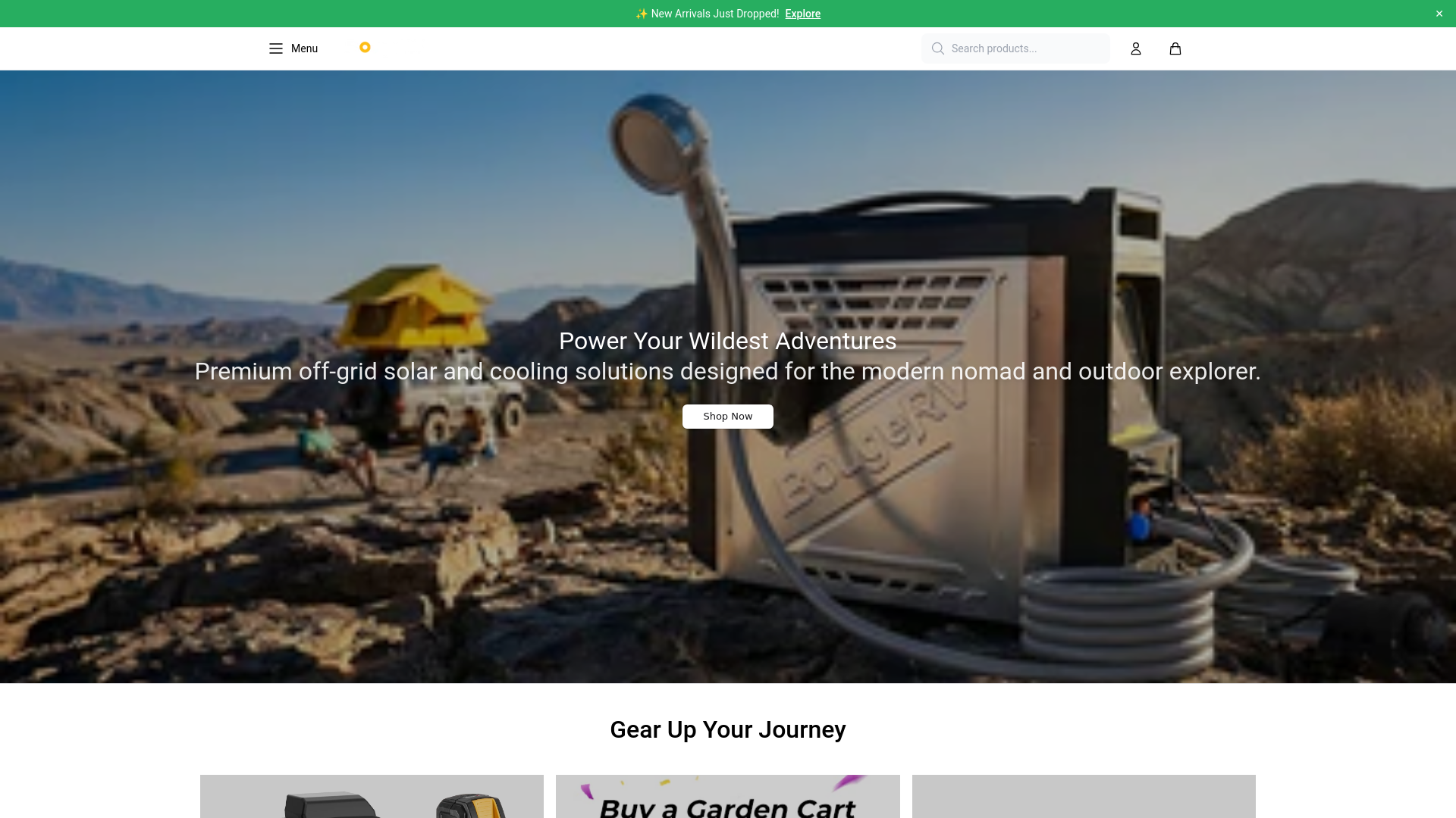 website screenshot of https://getbougerv.shop/