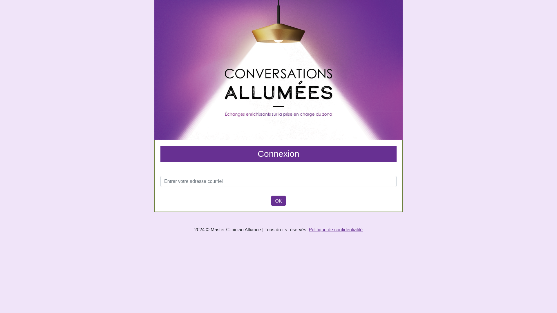 website screenshot of https://conversationsallumees.ca/