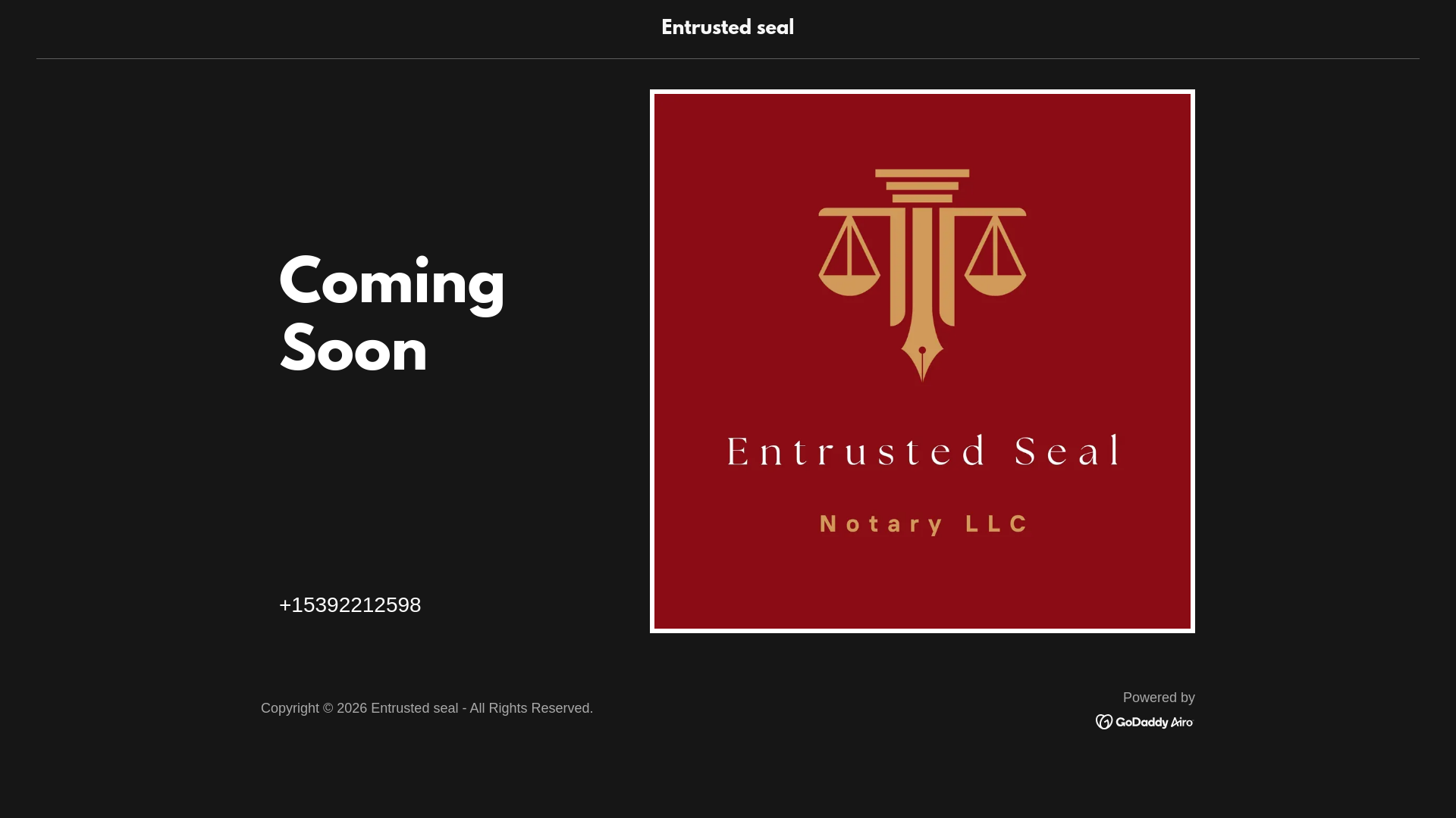 website screenshot of https://entrustedseal.com/