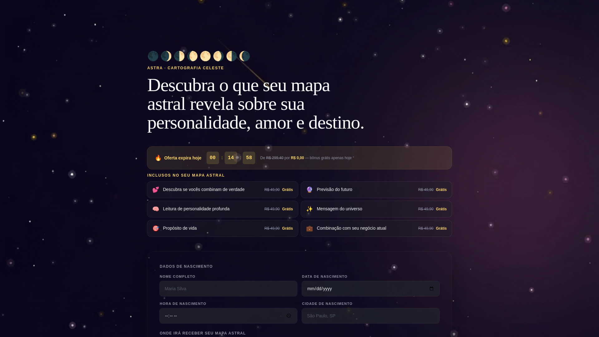 website screenshot of https://reveleseudestino.com.br/